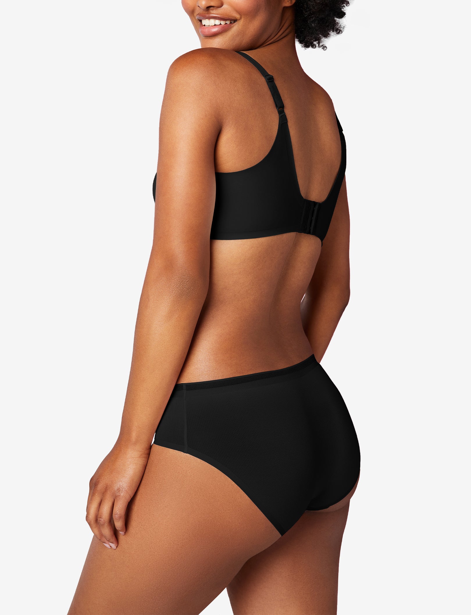 Comfort Smoothing Lightly Lined Wireless Bra::Black