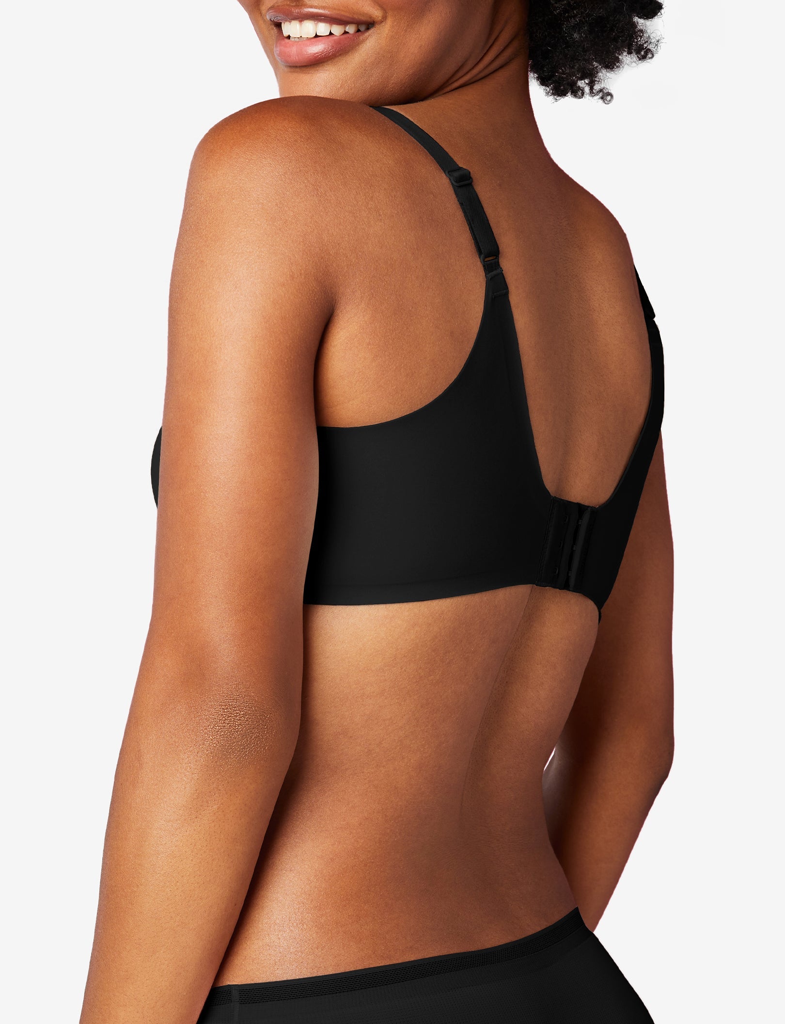 Comfort Smoothing Lightly Lined Wireless Bra::Black