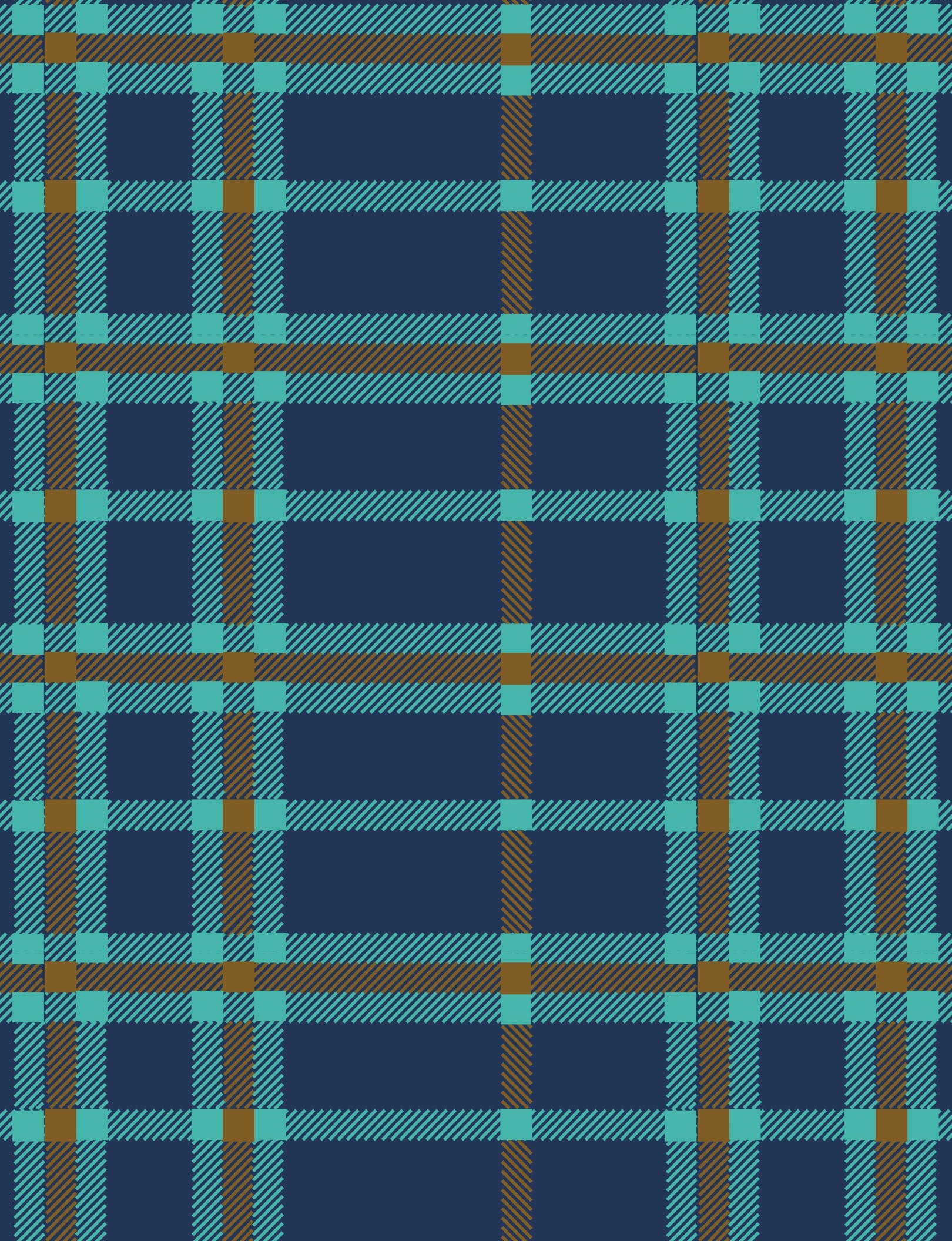 Cool Cotton Boxer Brief 8"::Estate Blue Garden Plaid