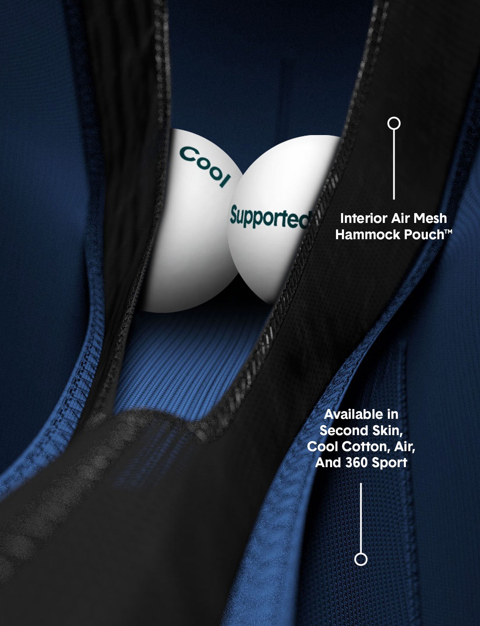 360 Sport Hammock Pouch 4" Trunk (3-Pack)::Dress Blues/Turbulence/Black