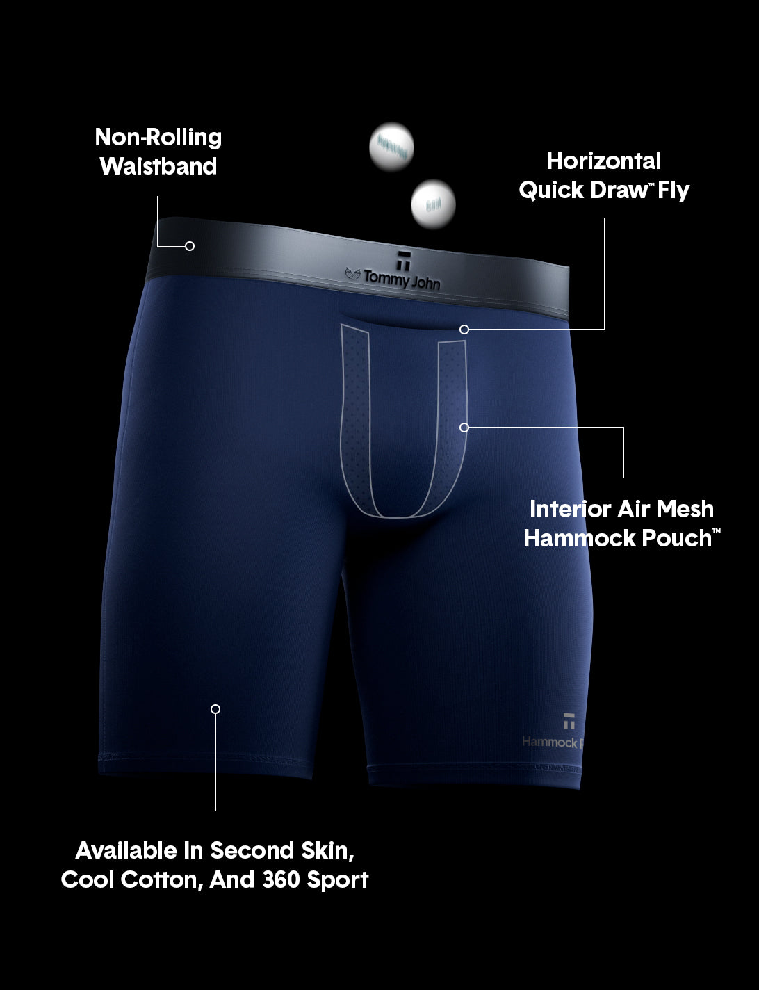Air Hammock Pouch™ Boxer Brief 8"::Turbulence