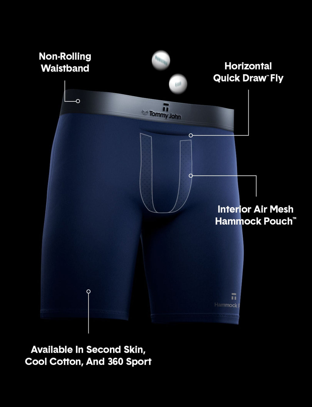 Air Hammock Pouch™ Boxer Brief 8"::Baritone Blue