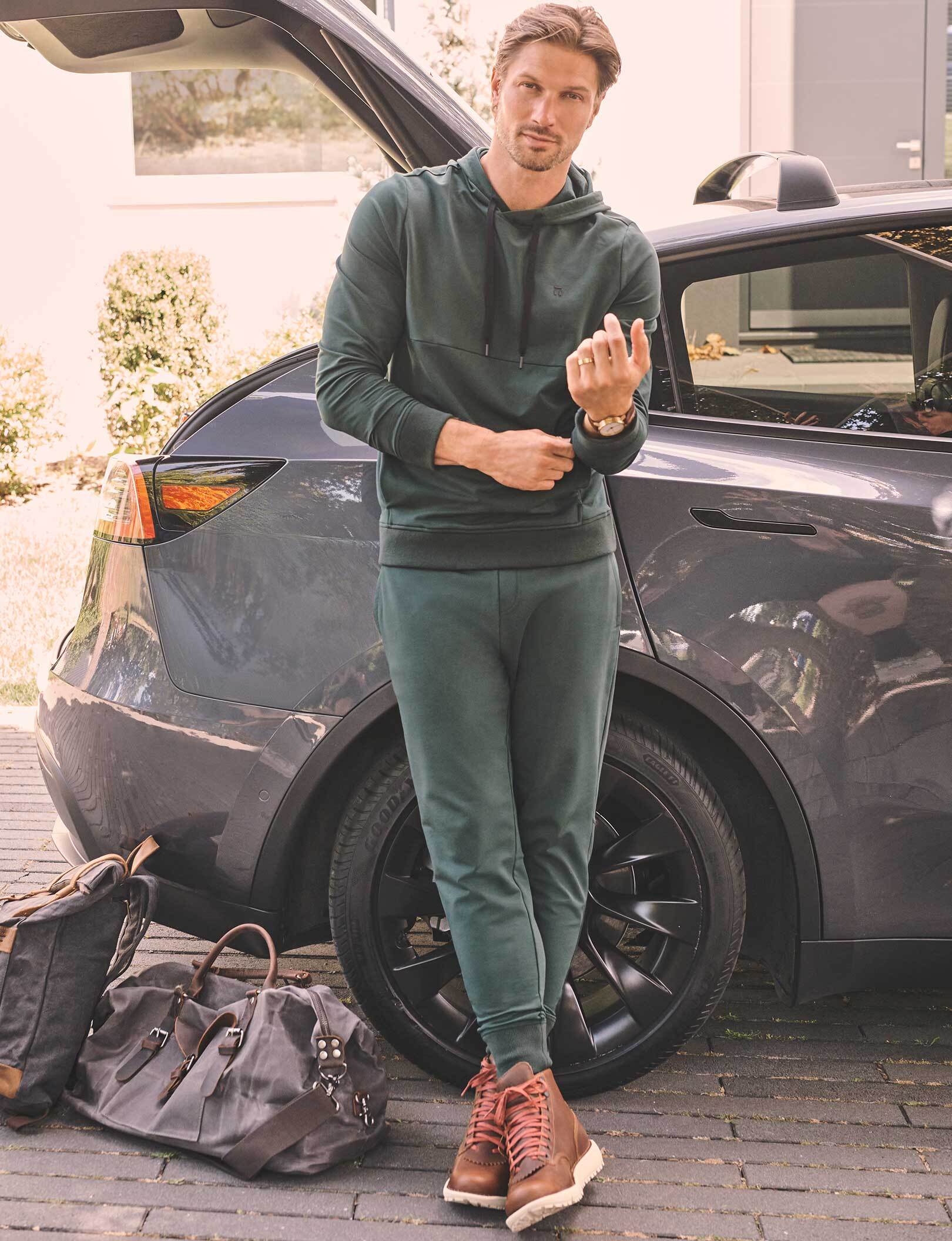 Luxe French Terry Jogger::Pine Grove