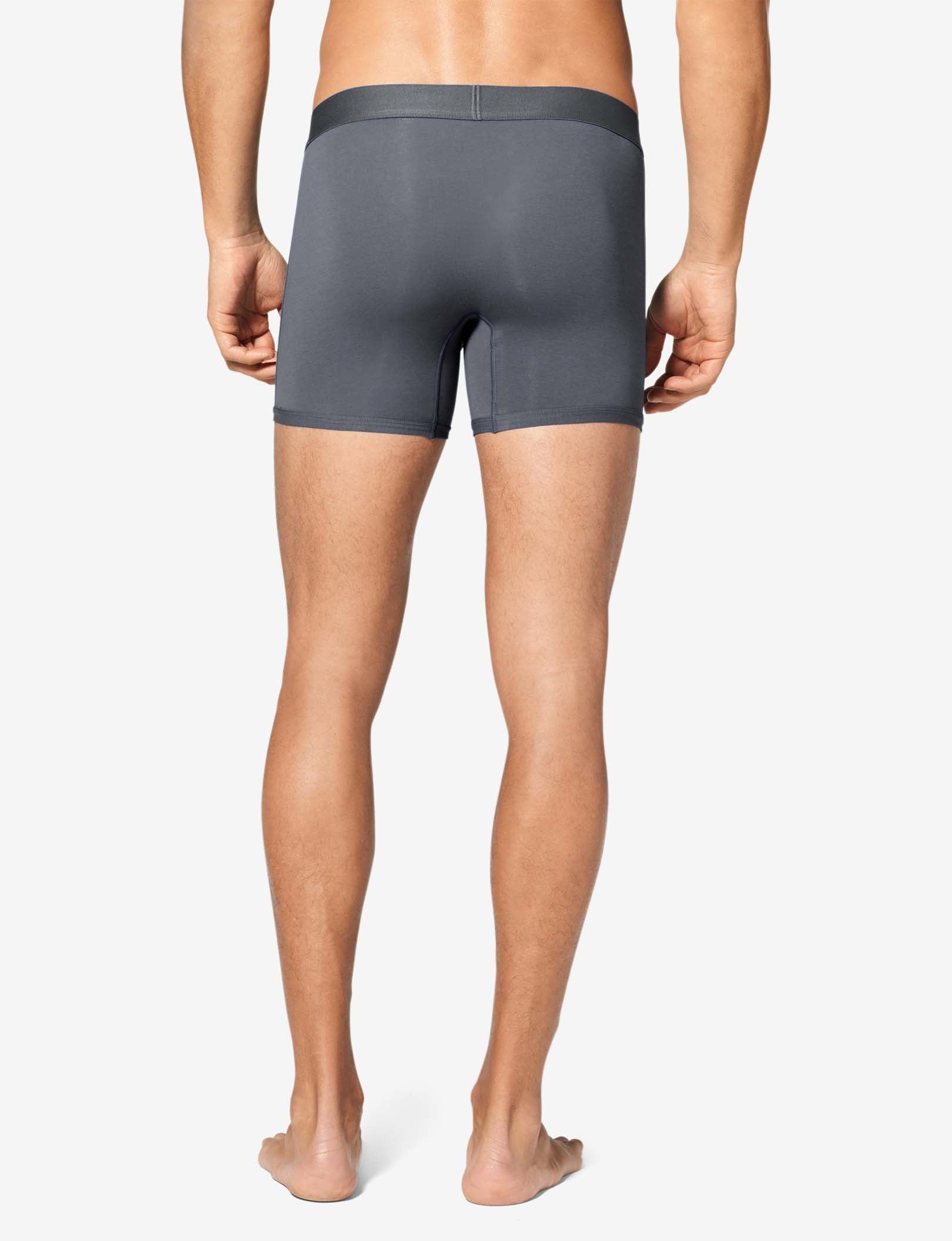 Cool Cotton Trunk 4" (6-Pack)::Dress Blues/Turbulence Grey/Black