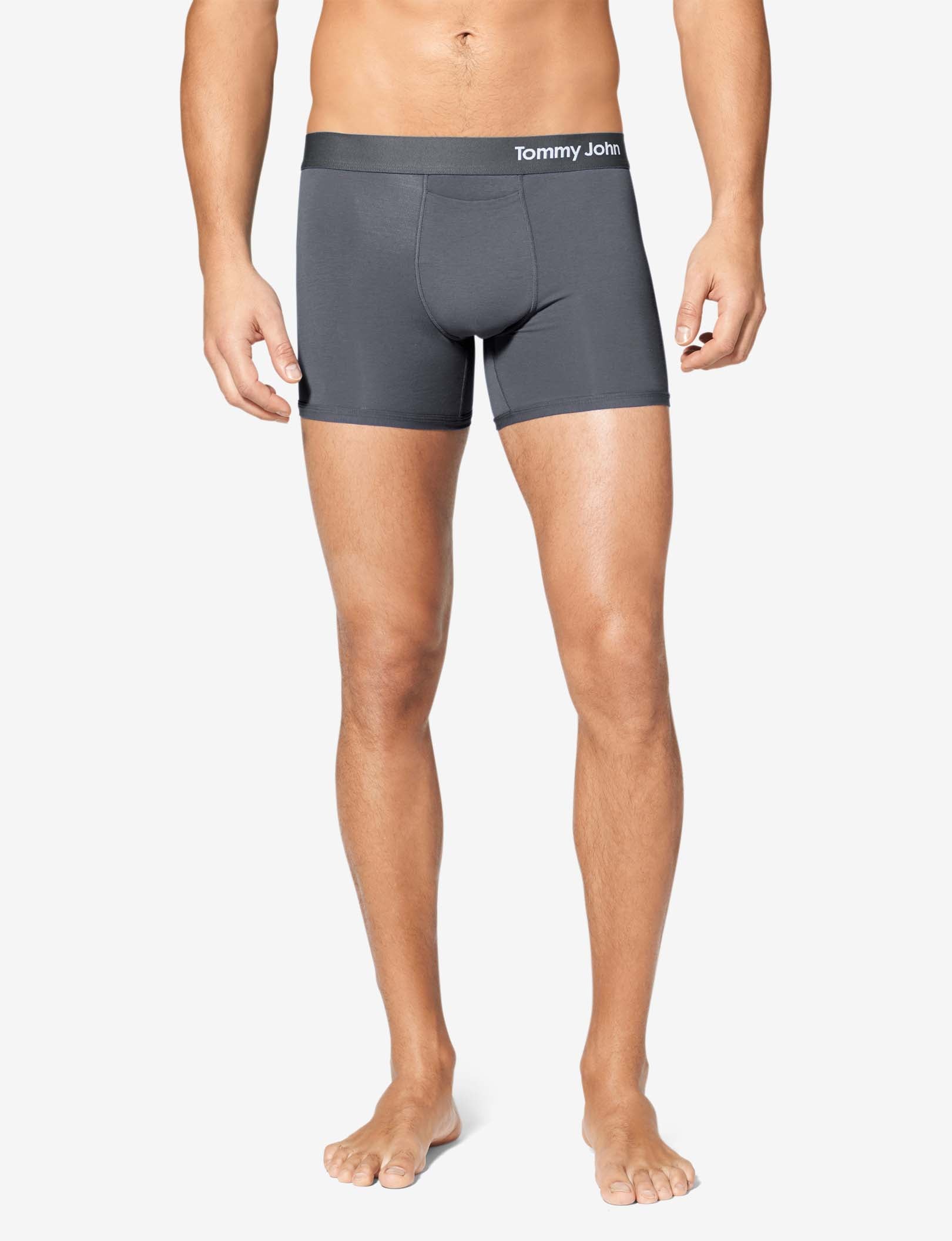 Cool Cotton Trunk 4" (6-Pack)::Dress Blues/Turbulence Grey/Black