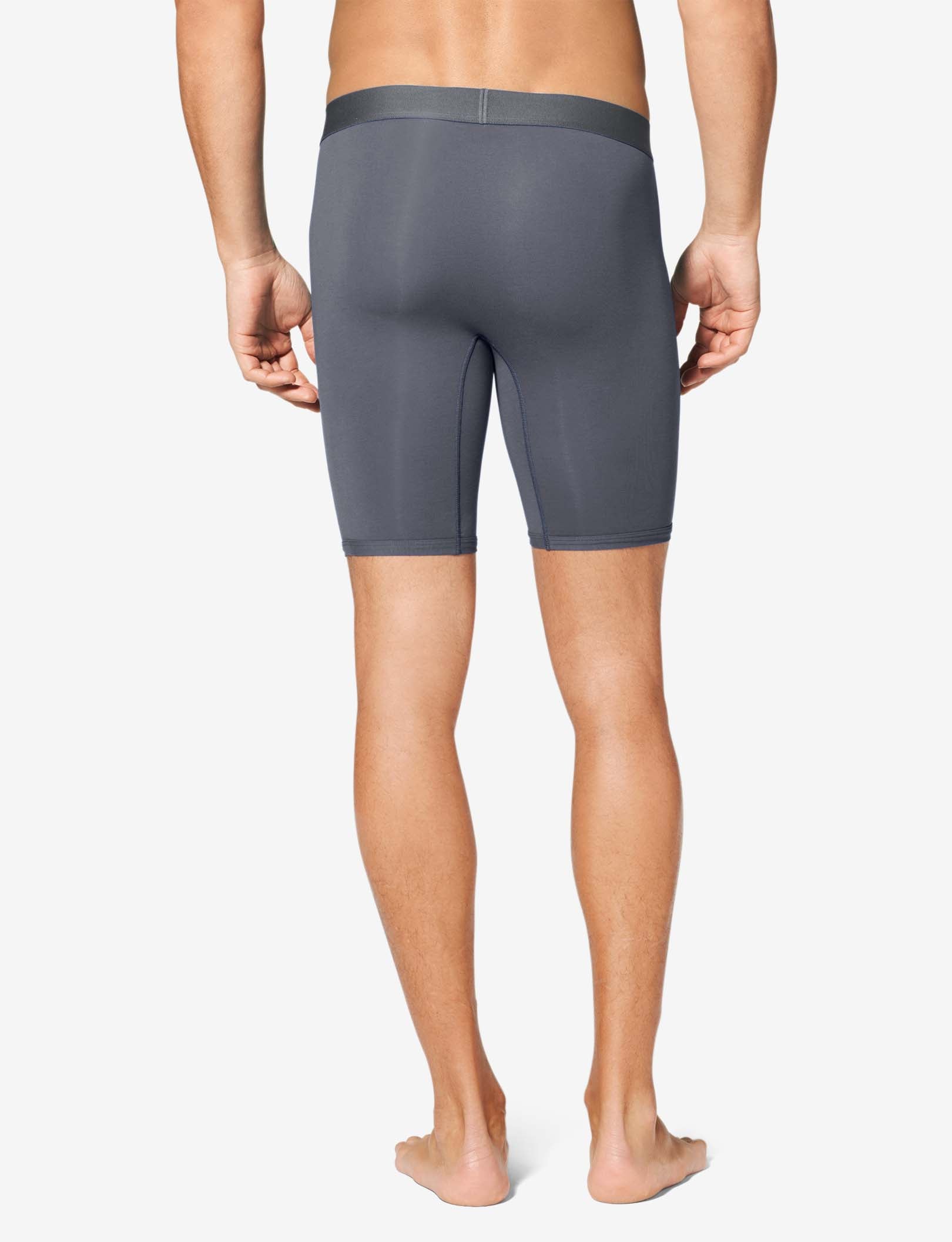 Cool Cotton Boxer Brief 8"::Iron Grey