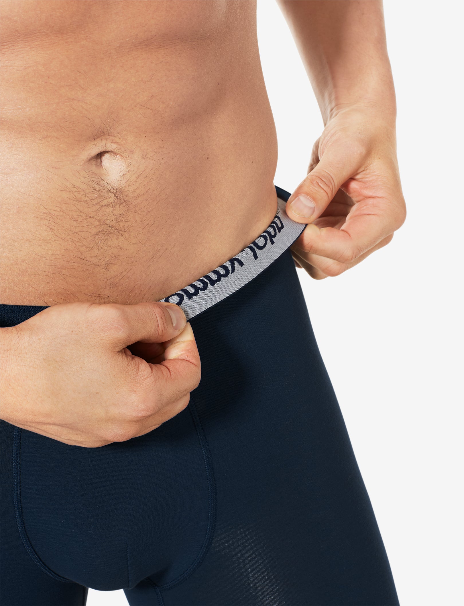 Cool Cotton Boxer Brief 8"::Black::BR::Stay-Put Waistband<br>Won't roll or leave marks