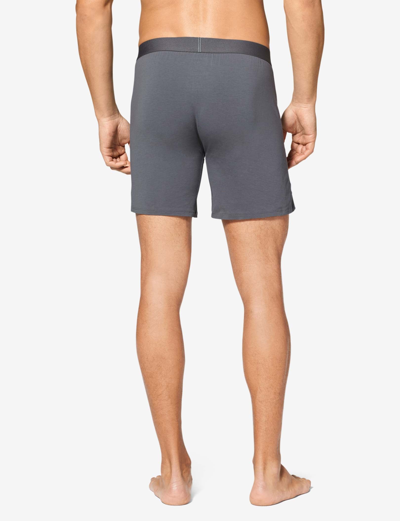 Cool Cotton Relaxed Fit Boxer 6"::IRON GREY