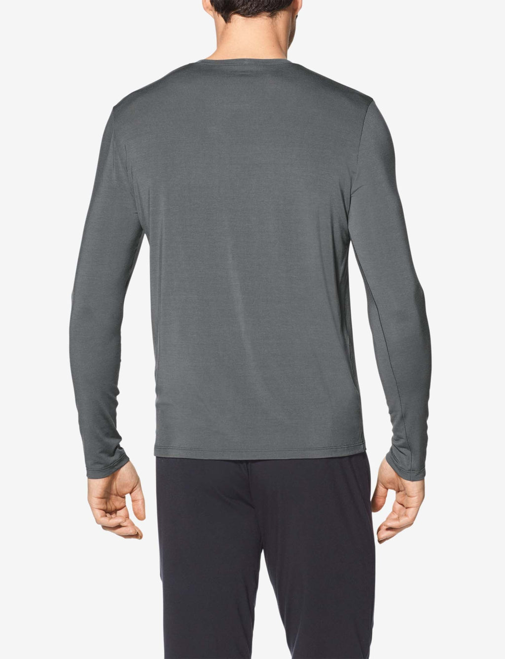 Second Skin Long Sleeve Sleep Top::Turbulence Grey
