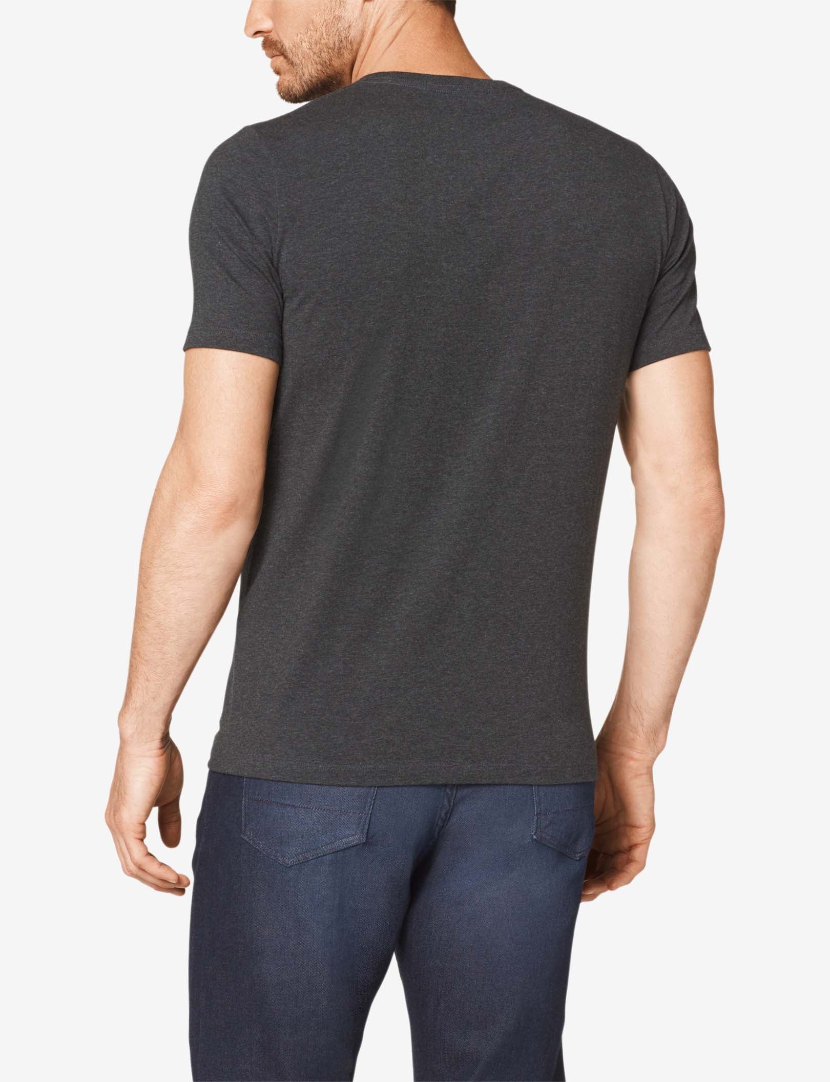 Second Skin Crew Neck Tee::CHARCOAL HEATHER