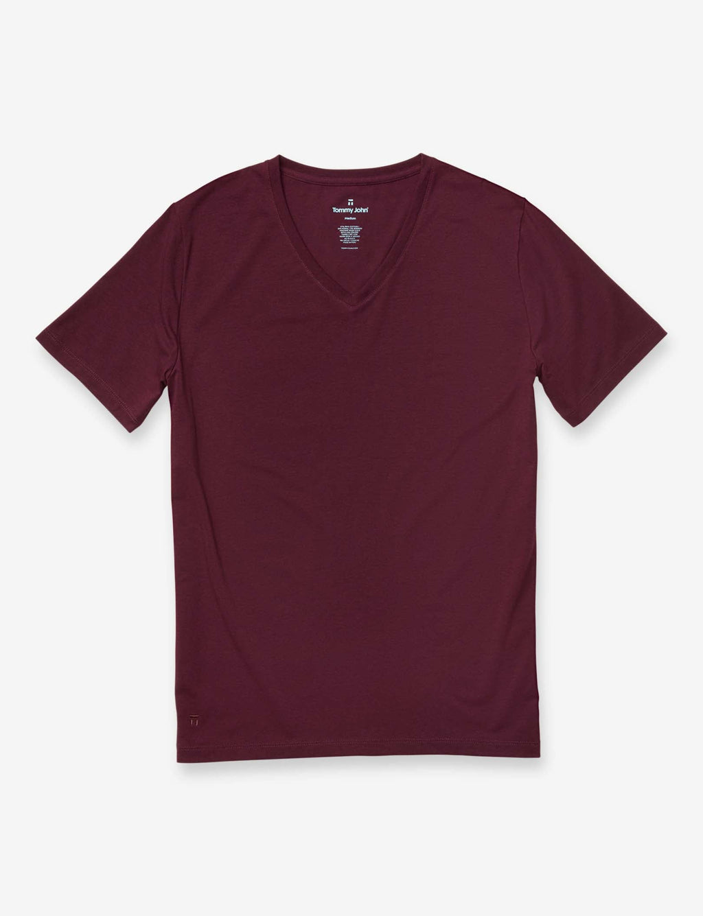 Second Skin V-Neck Tee::MERLOT