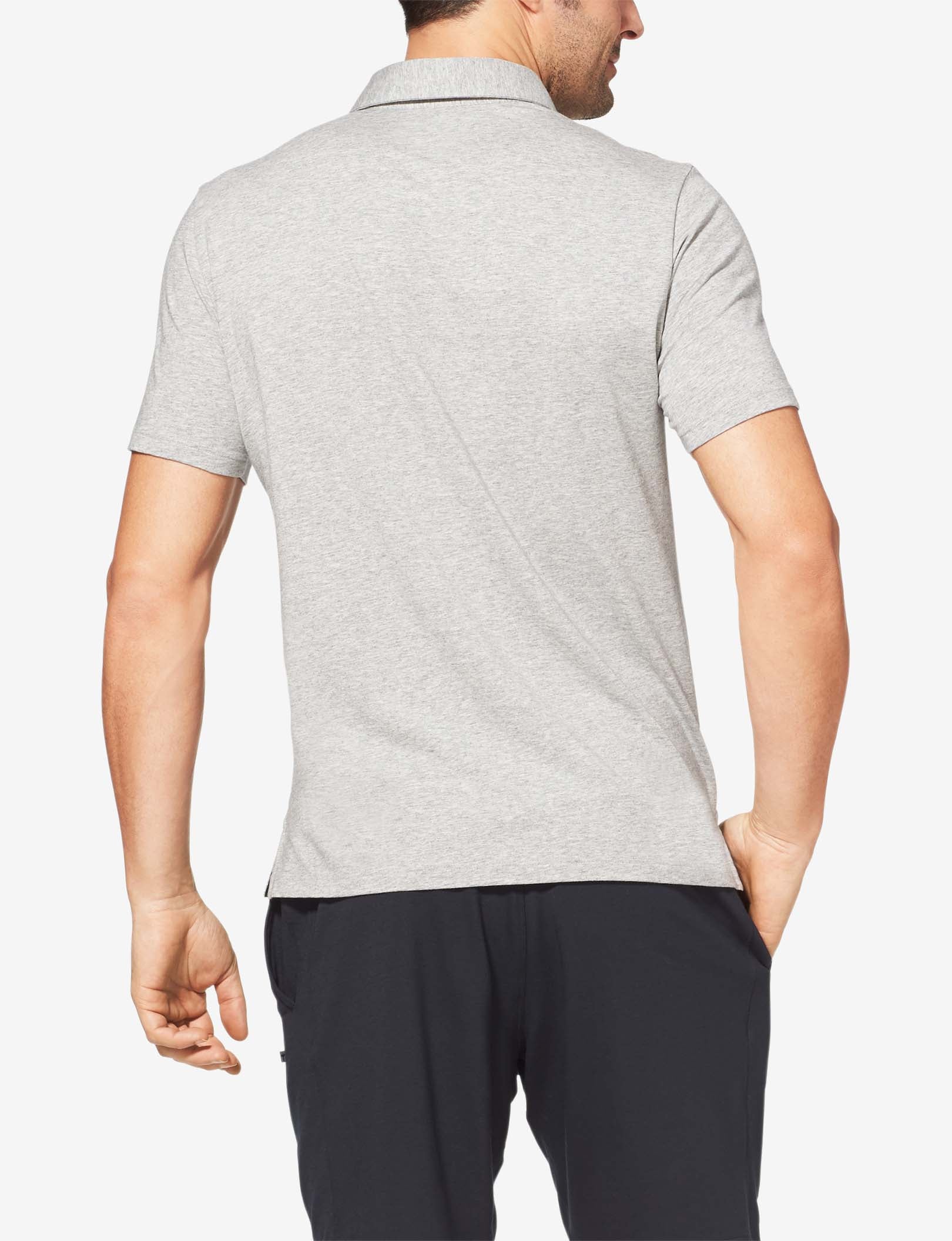 Second Skin Comfort Polo::Heather Grey
