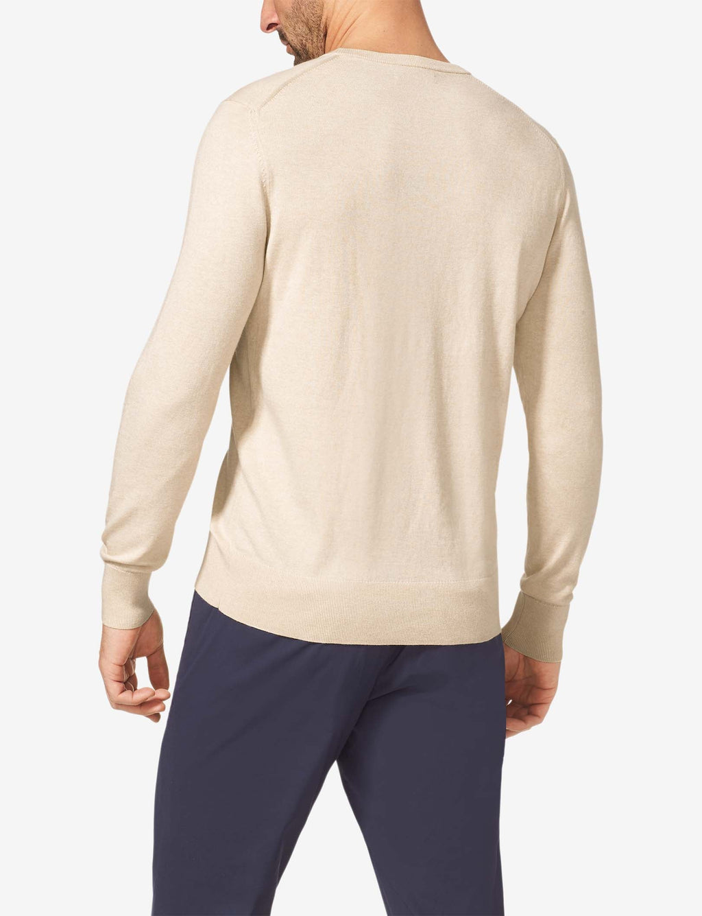 Second Skin Crew Neck Knit Sweater::Oatmeal Heather