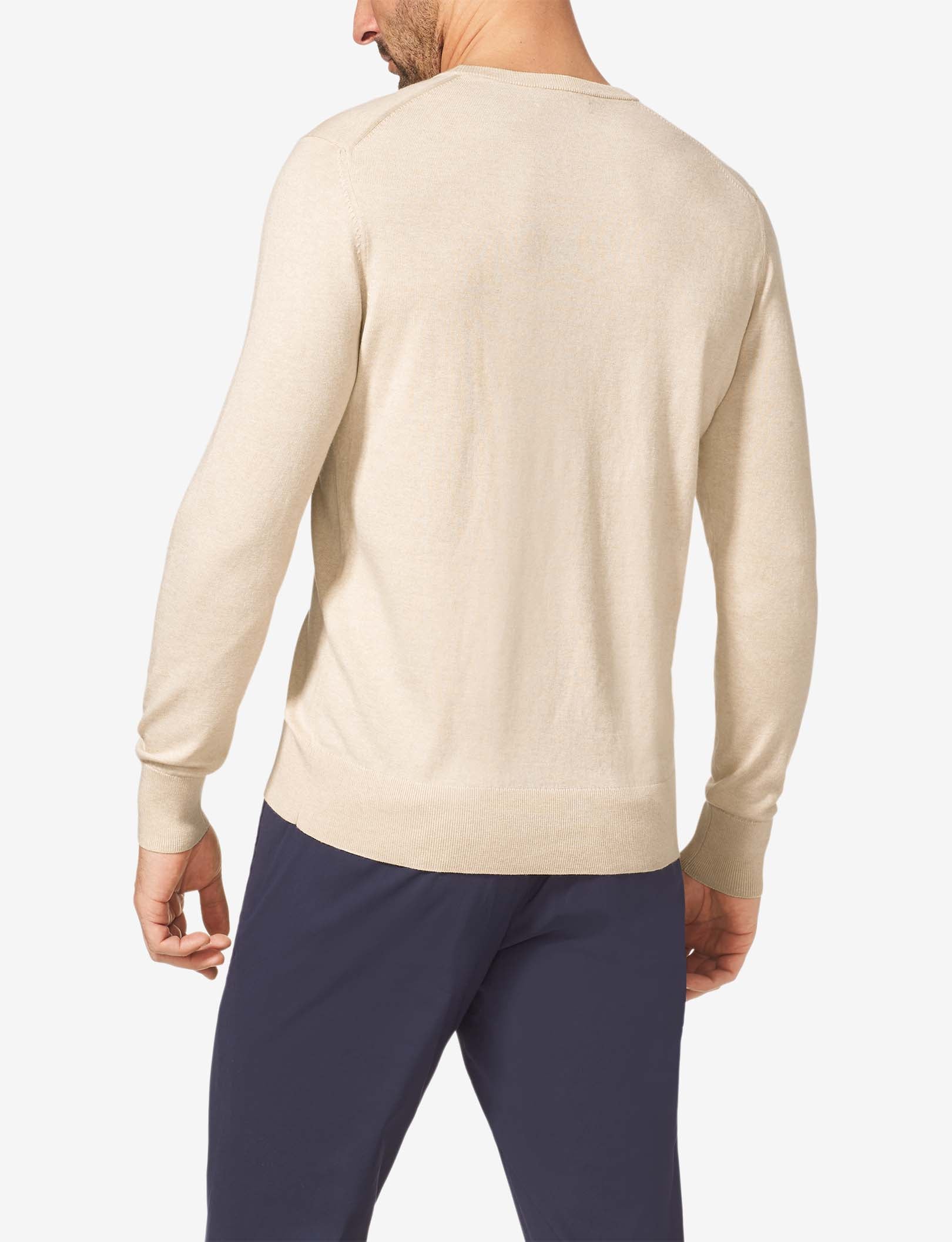 Second Skin Crew Neck Knit Sweater::Oatmeal Heather