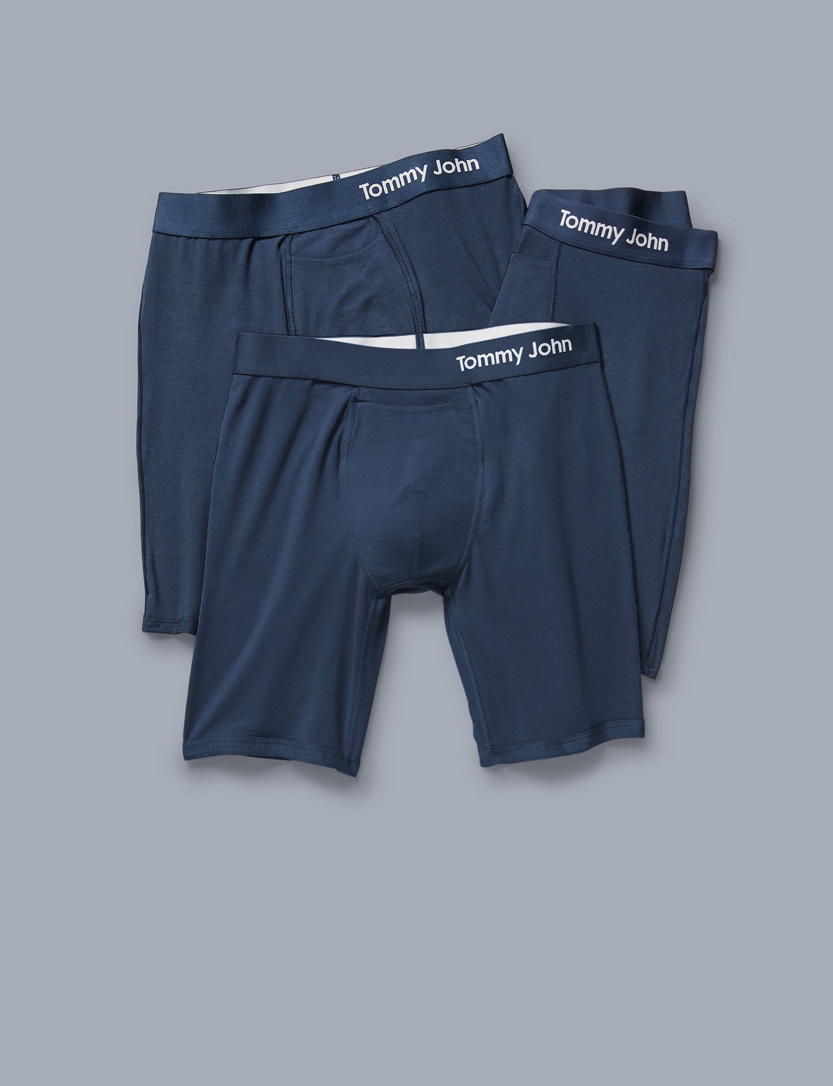 Cool Cotton Boxer Brief 8" (3-Pack)::Navy