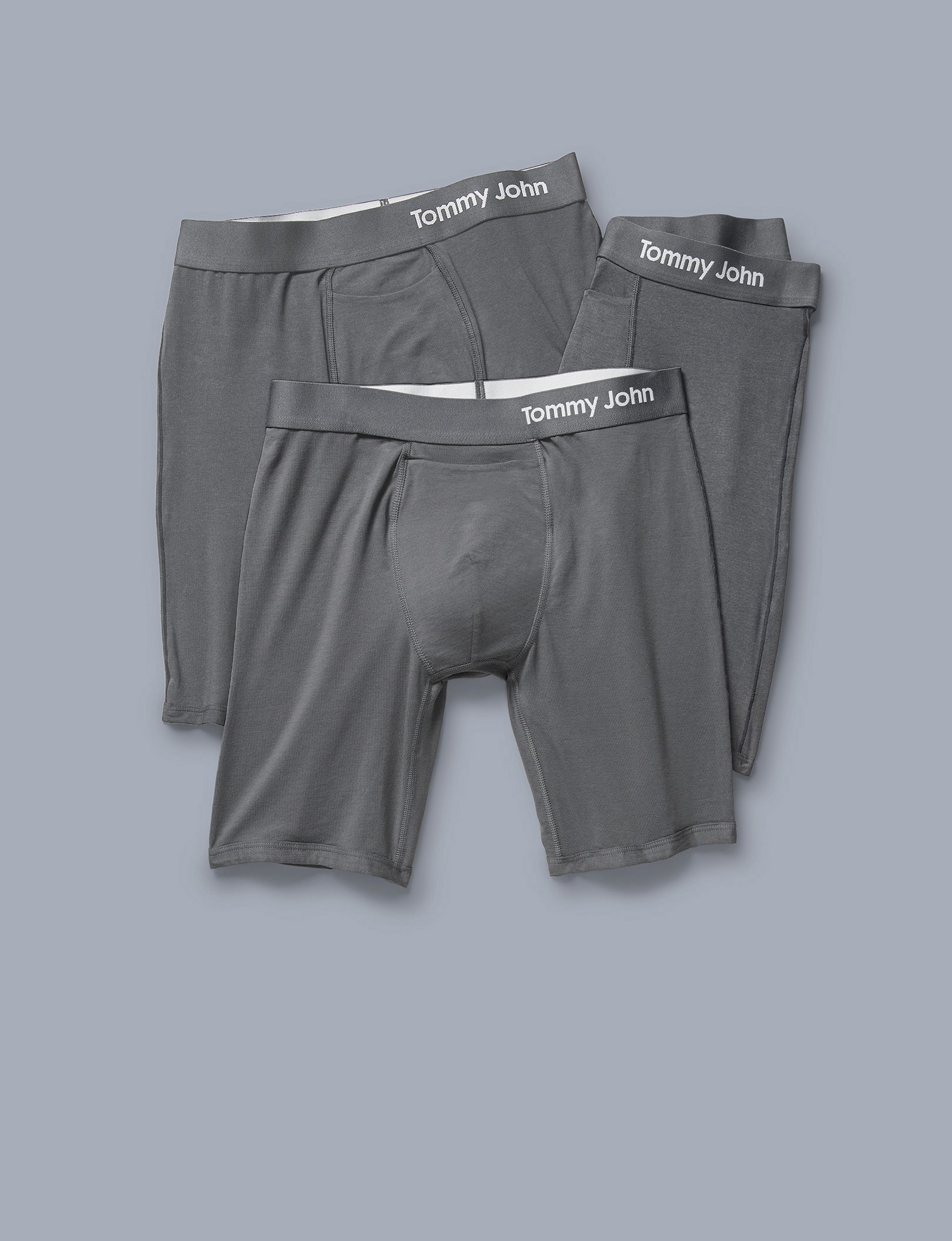 Cool Cotton Boxer Brief 8" (3-Pack)::Iron Grey