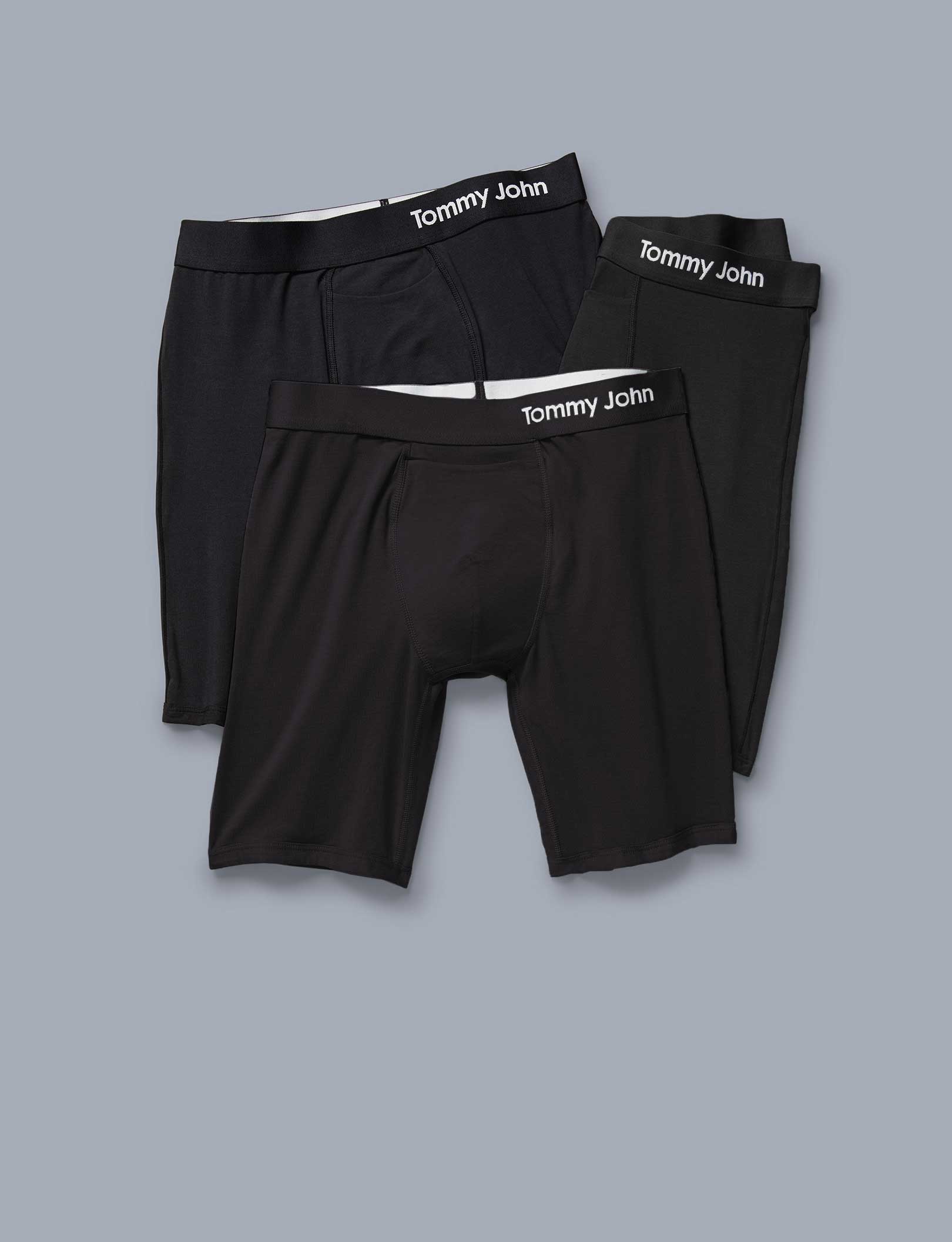 Cool Cotton Boxer Brief 8" (3-Pack)::Black