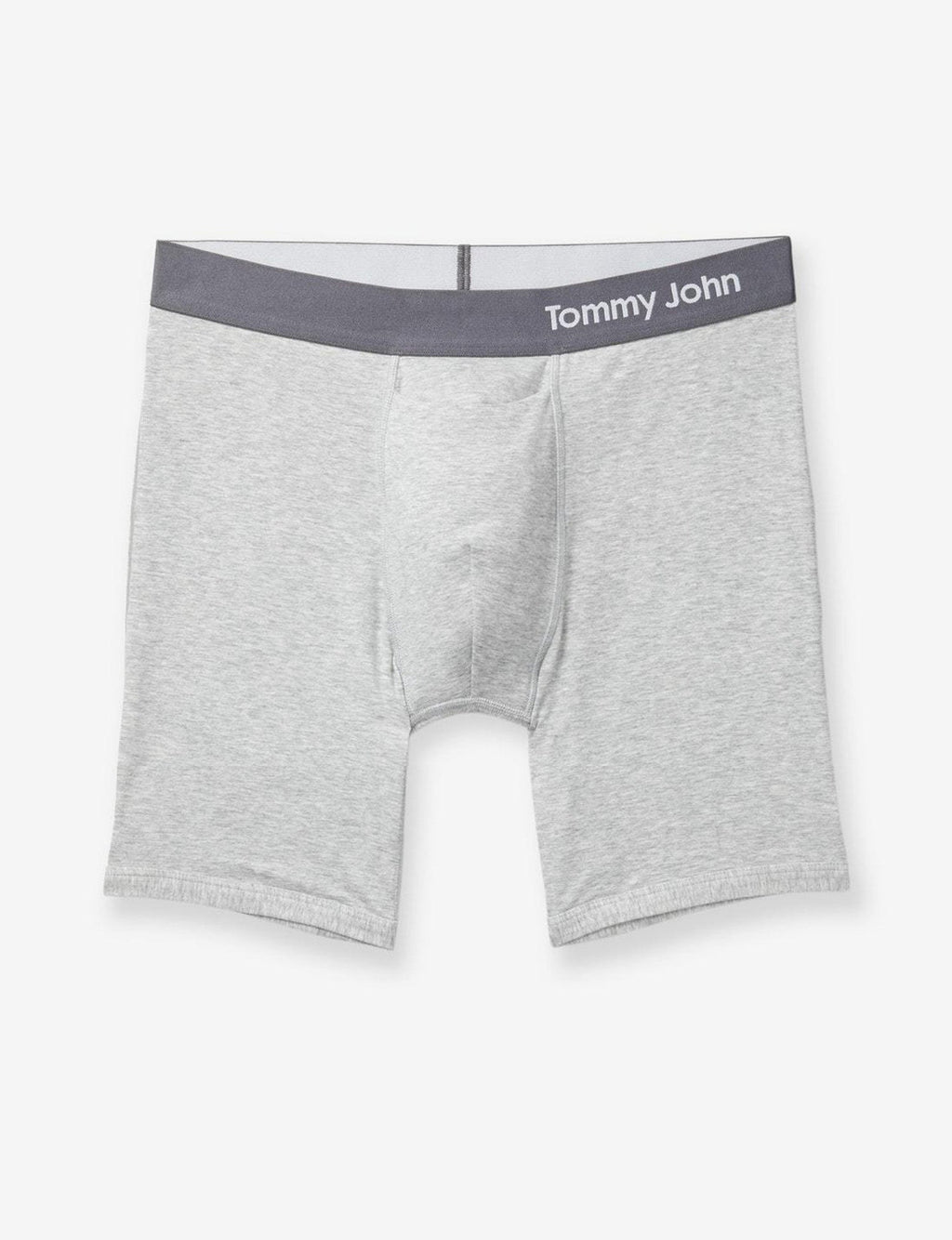 Cool Cotton Mid-Length Boxer Brief 6"::Heather Grey