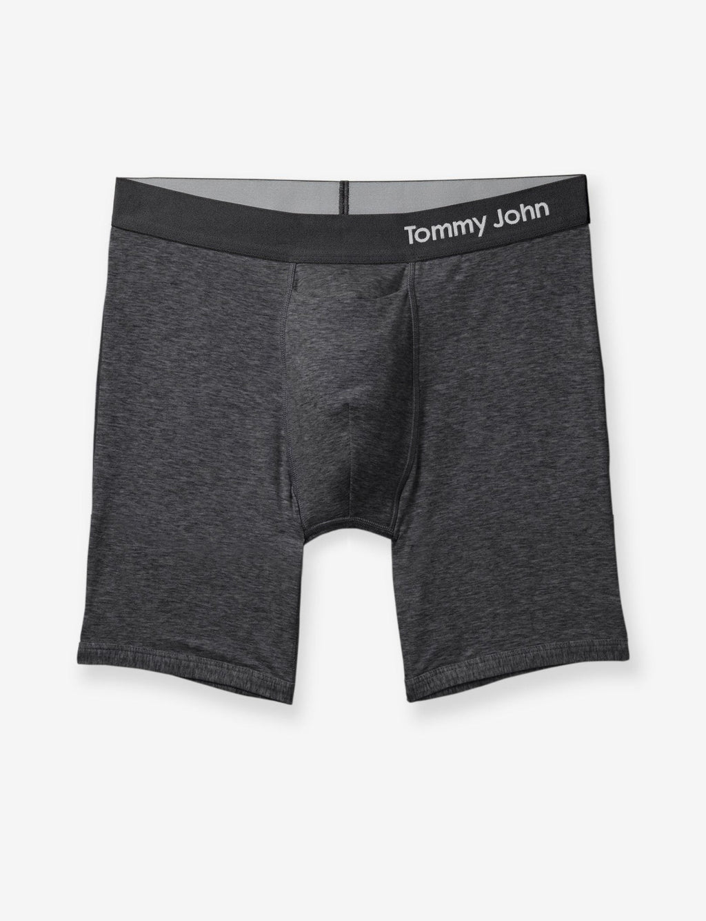 Cool Cotton Mid-Length Boxer Brief 6"::Charcoal Heather