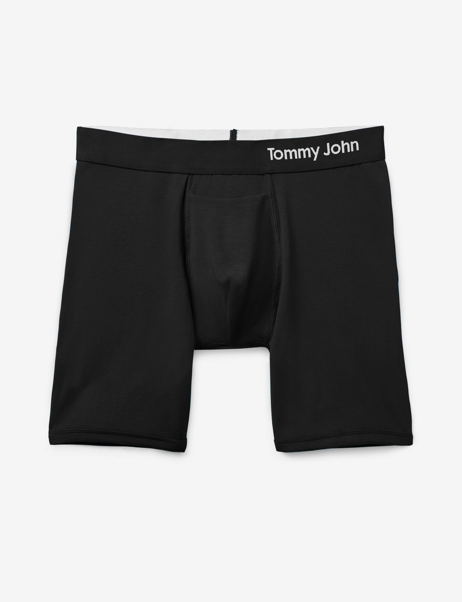 Cool Cotton Mid-Length Boxer Brief 6"::Black