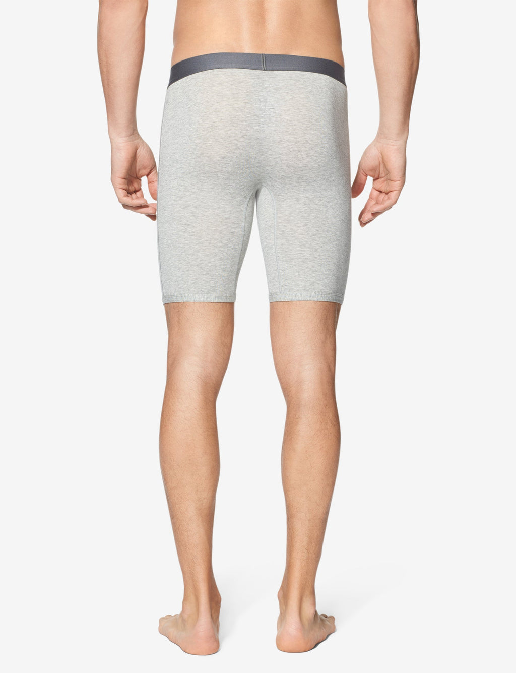 Cool Cotton Boxer Brief 8"::Heather Grey