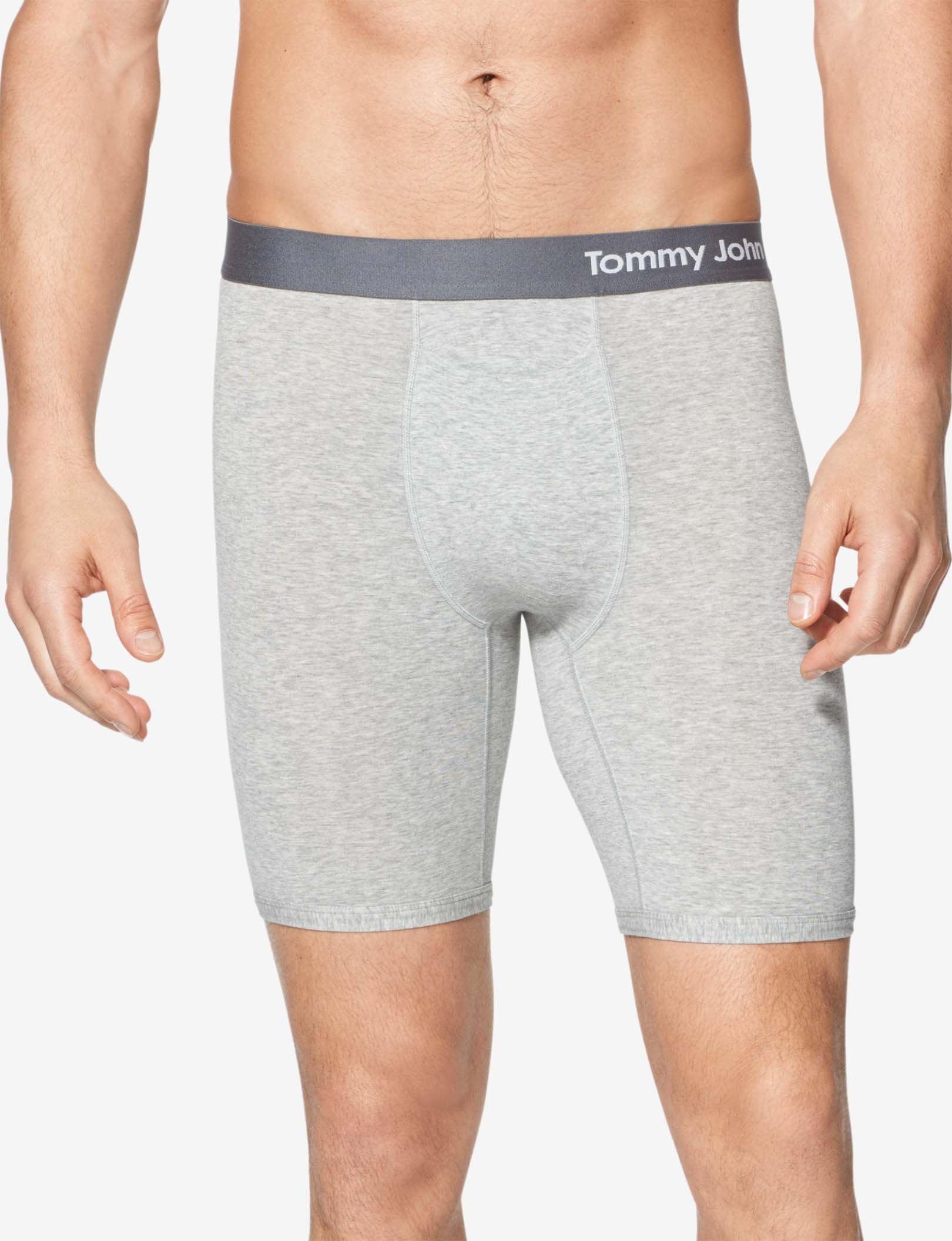 Cool Cotton Boxer Brief 8"::Heather Grey
