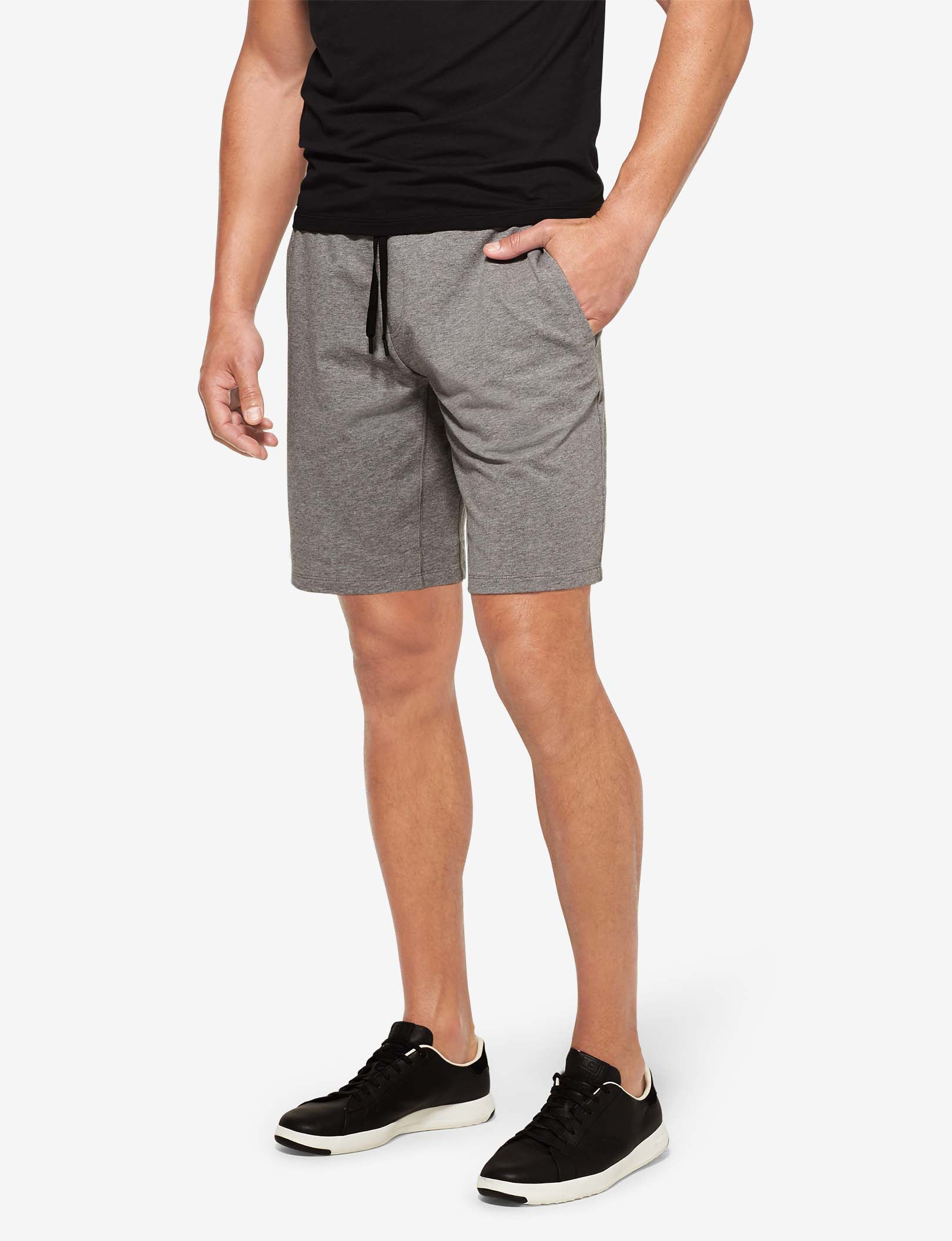 Luxe French Terry Short::Medium Heather Grey