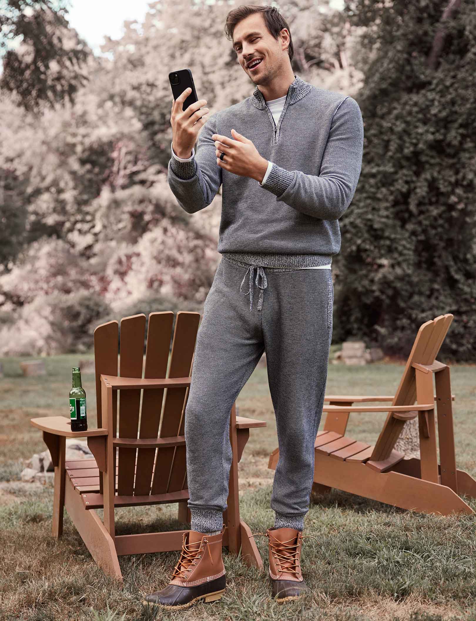Sweater Lounge Jogger::Night Sky/Coconut Milk