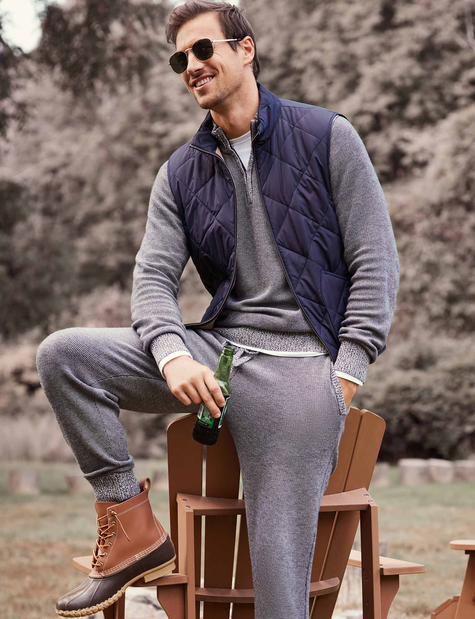 Sweater Lounge Jogger::Night Sky/Coconut Milk