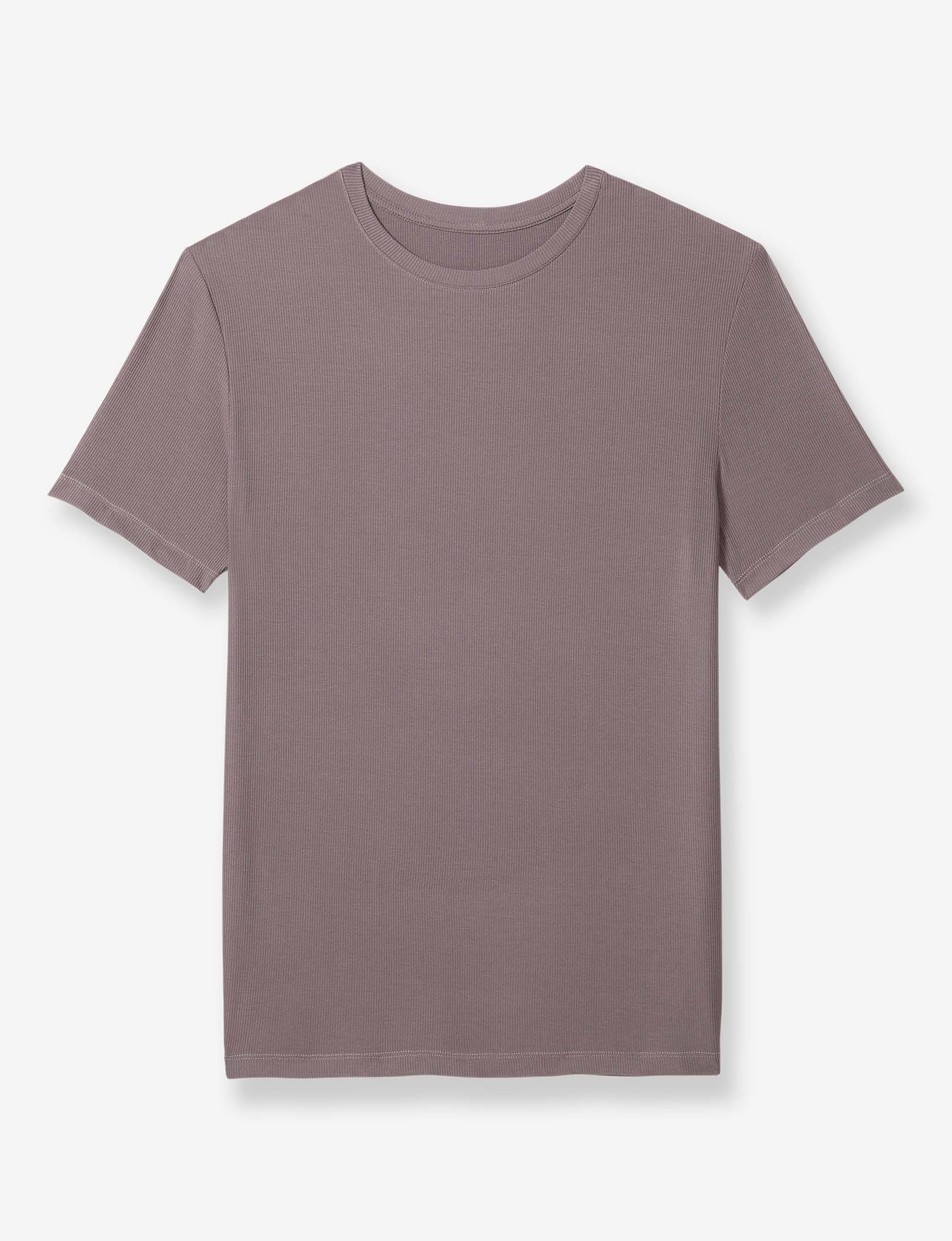 Second Skin Micro Rib Sleep Crew Neck Tee::Rabbit