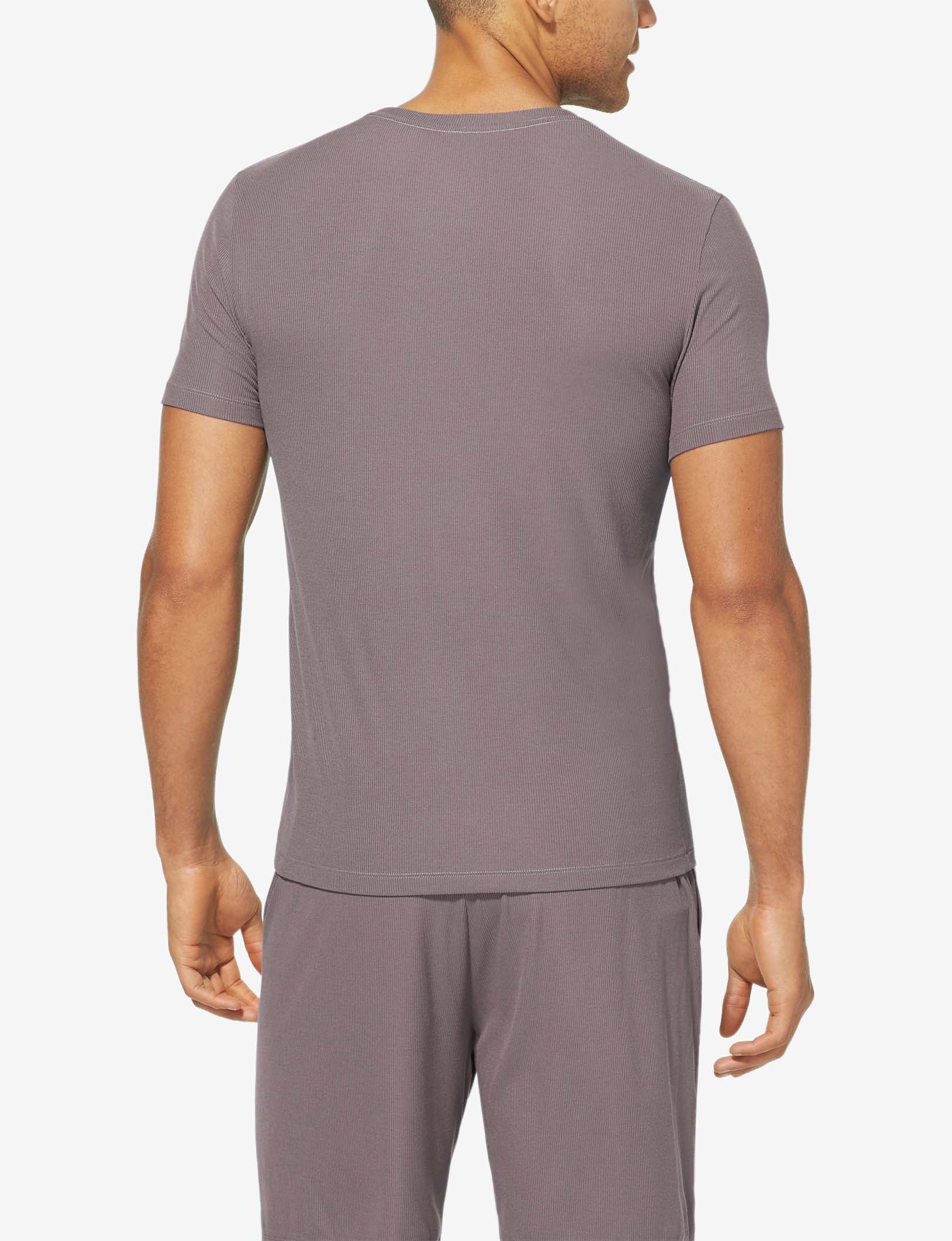 Second Skin Micro Rib Sleep Crew Neck Tee::Rabbit