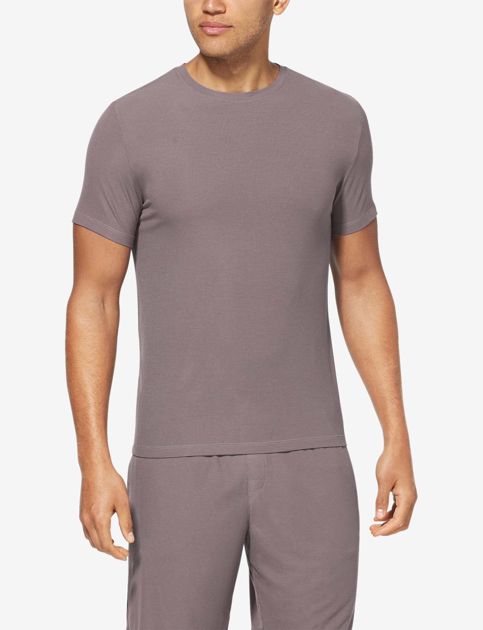 Second Skin Micro Rib Sleep Crew Neck Tee::Rabbit