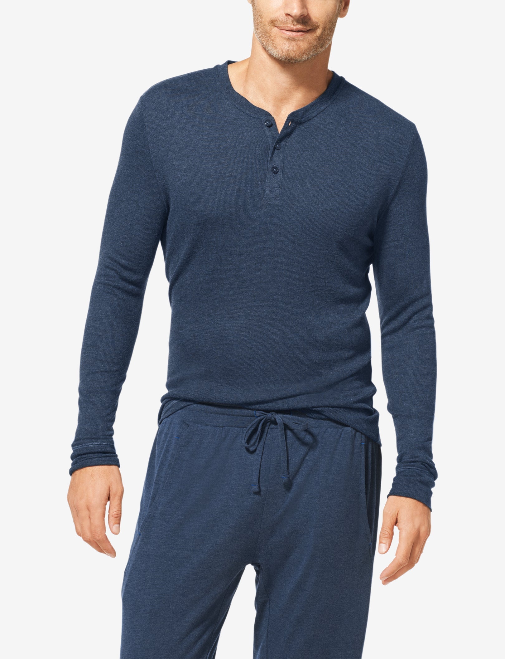 Lounge Henley::Dress Blues Heather