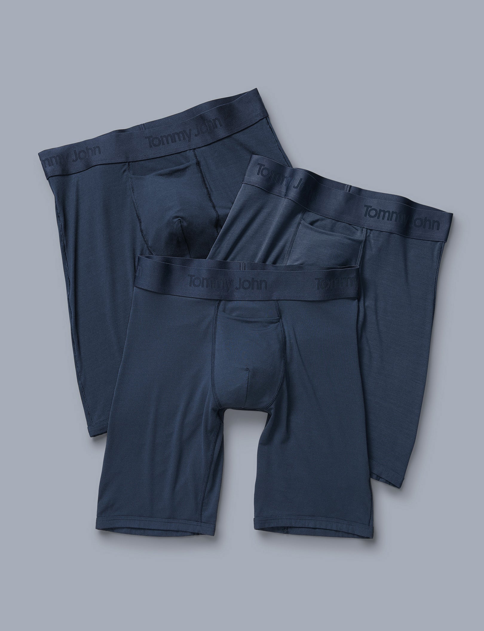 Second Skin Boxer Brief 8" (3 Pack)::Dress Blues