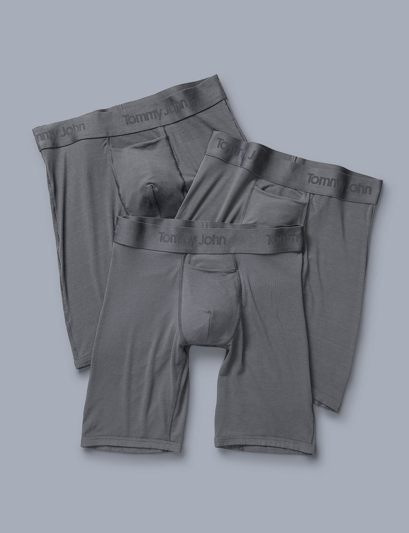 Second Skin Boxer Brief 8" (3 Pack)::Turbulence Grey
