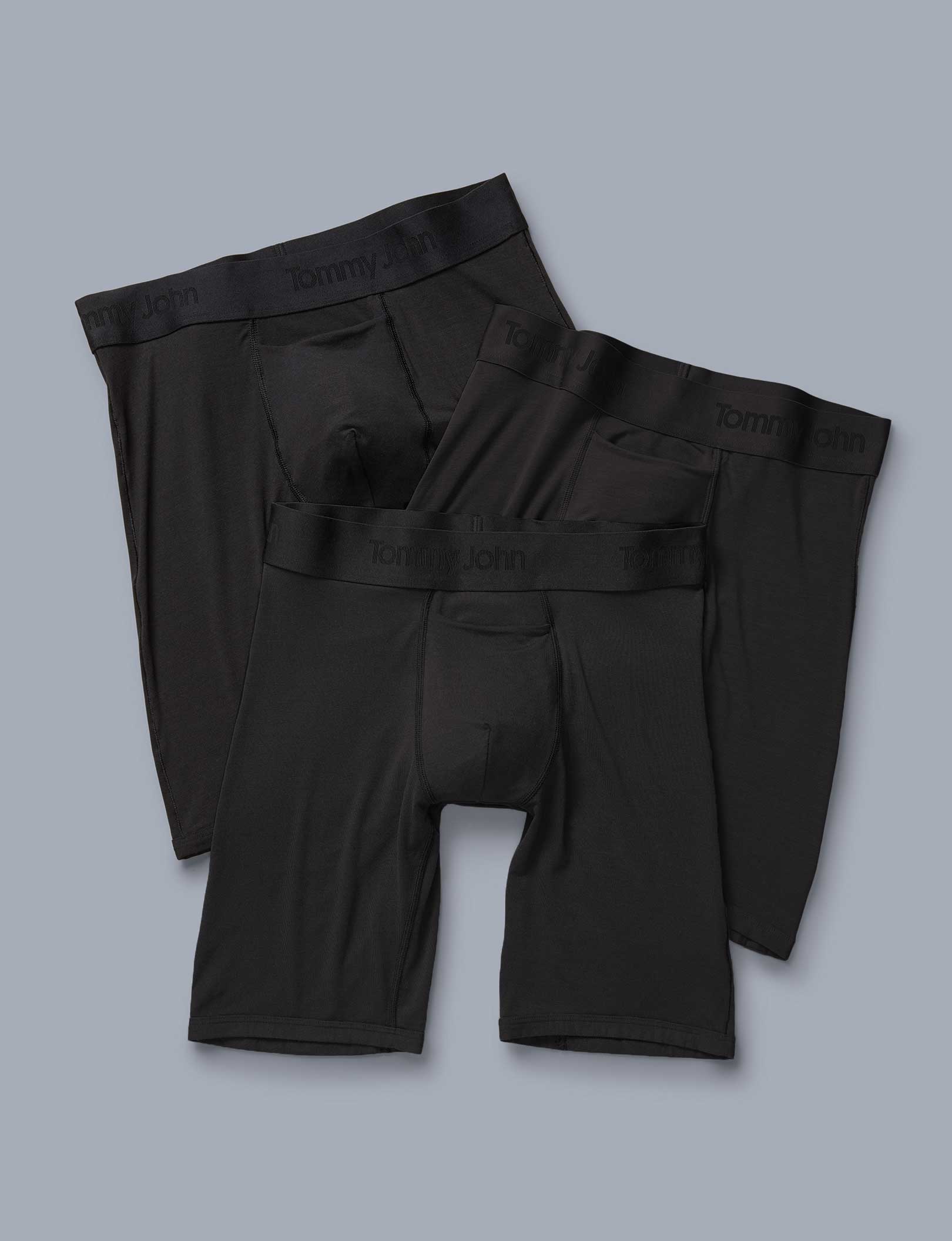 Second Skin Boxer Brief 8" (3 Pack)::Black
