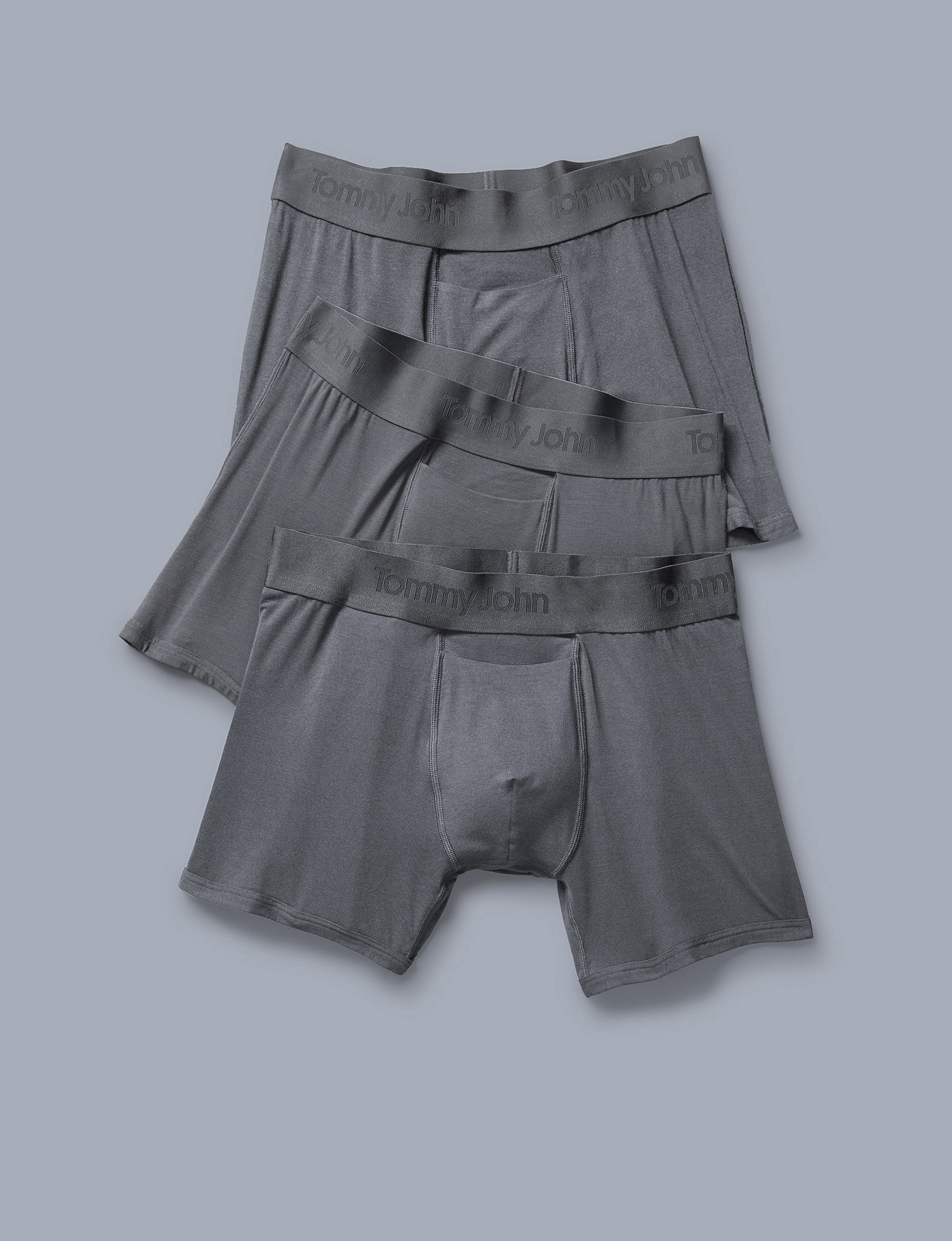 Second Skin Trunk 4" (3 Pack)::Turbulence Grey