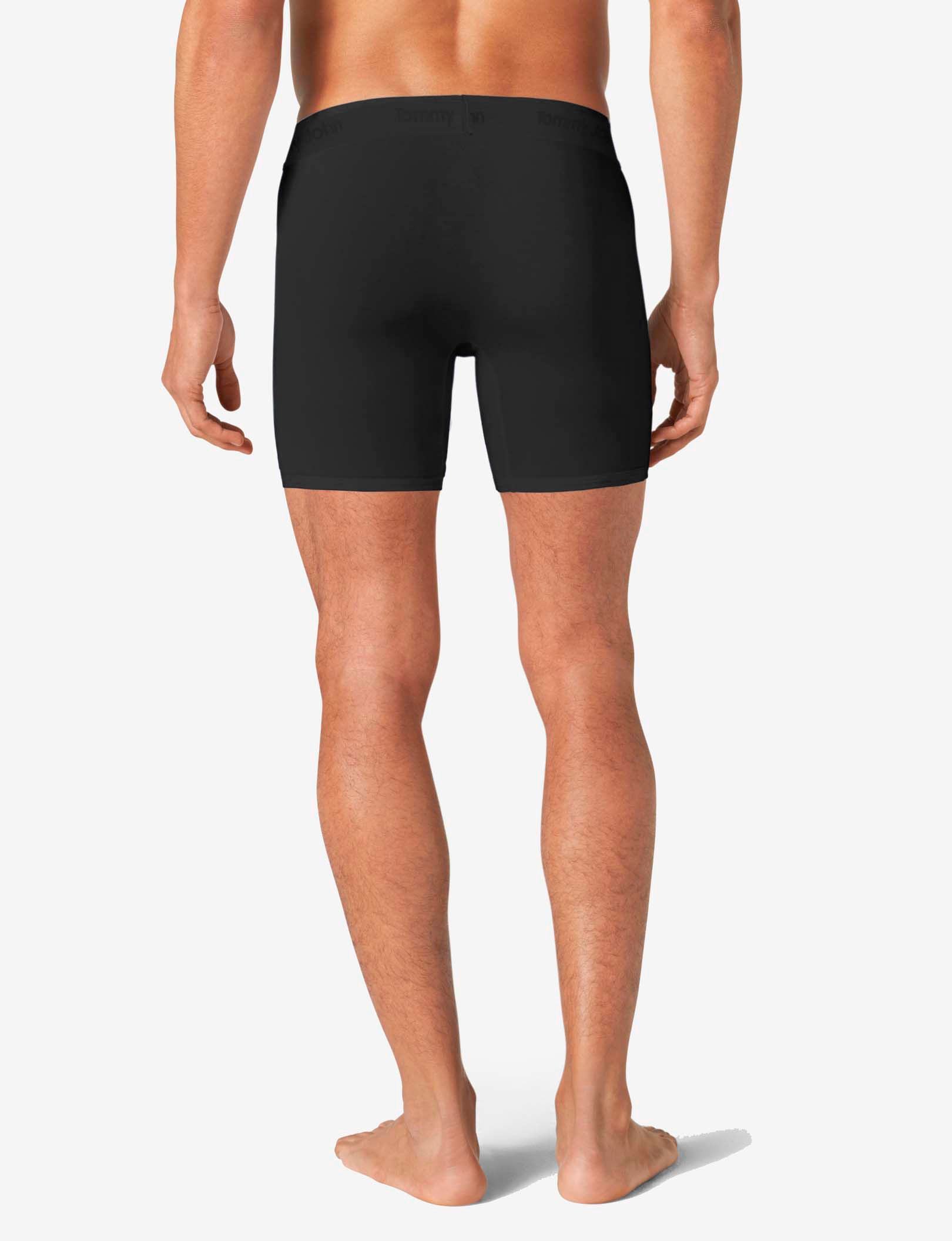 Second Skin Mid-Length Boxer Brief 6"::Black