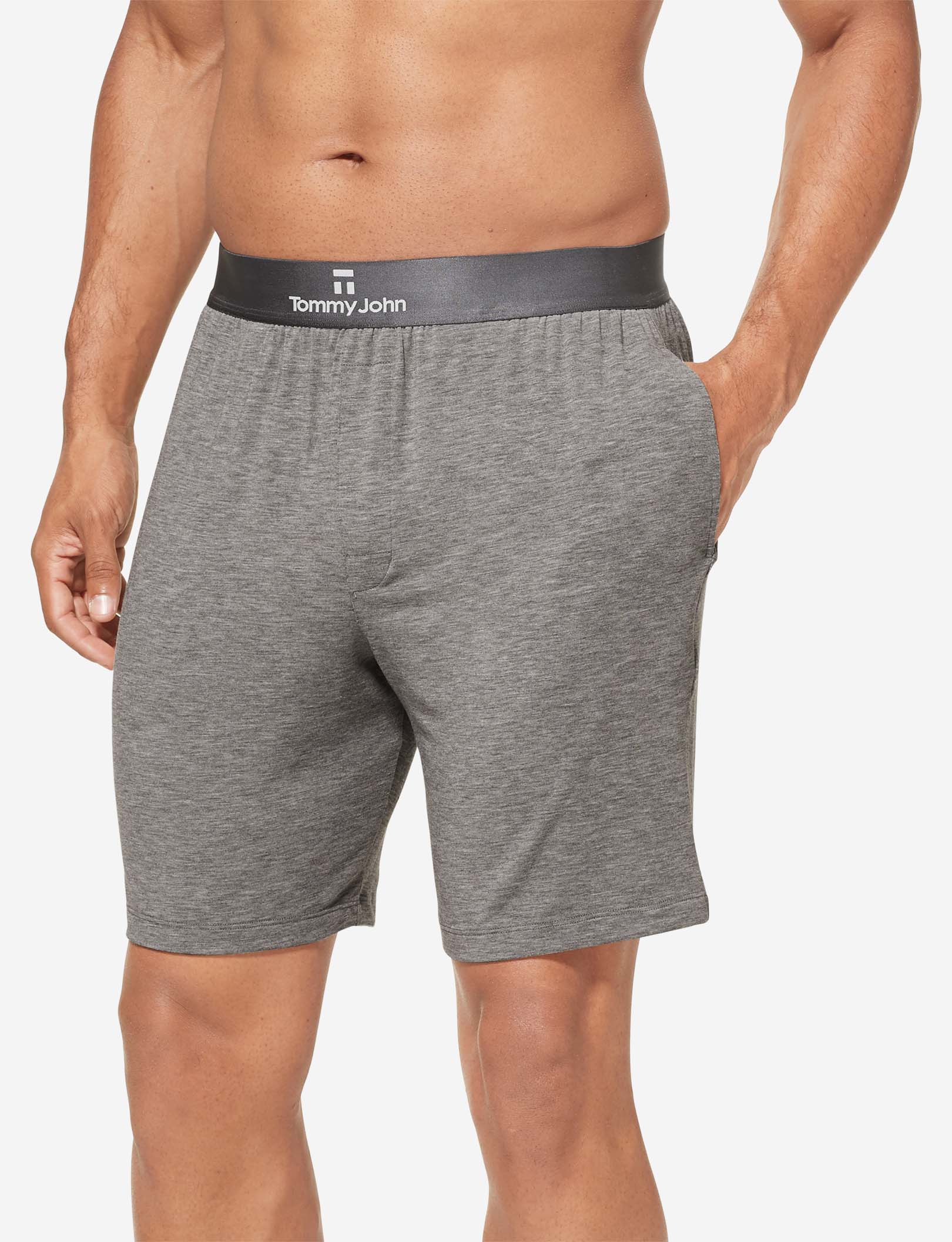 Second Skin Sleep Short::Medium Heather Grey