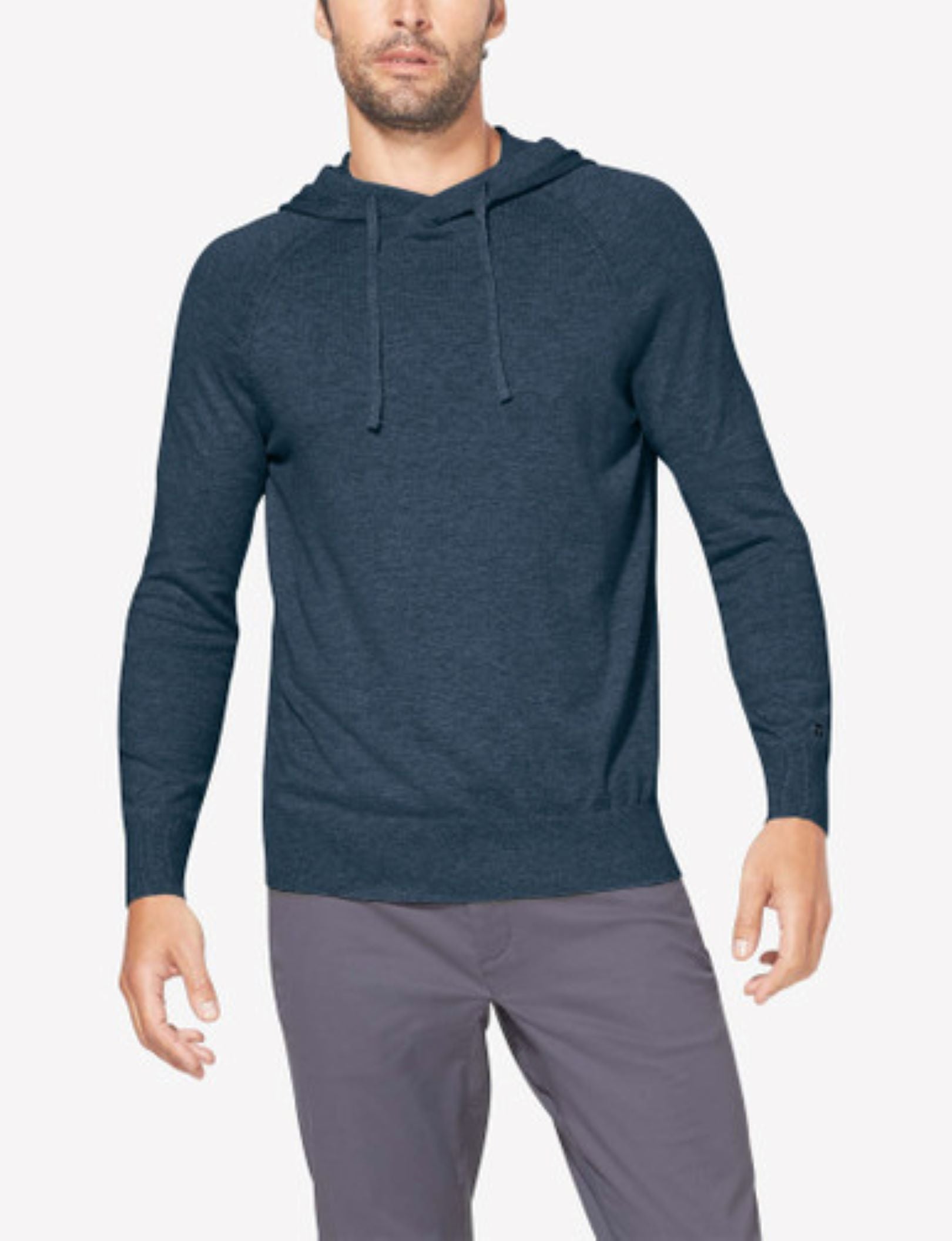 Second Skin Hoodie Knit Sweater::Dress Blues Heather