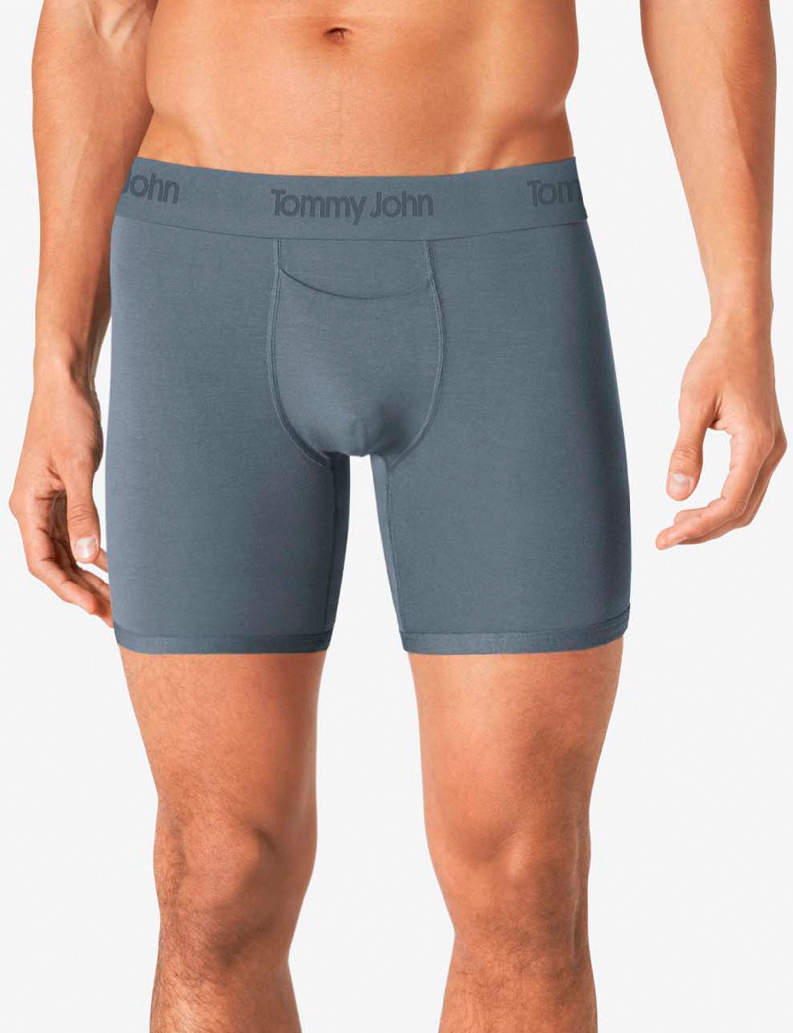 Second Skin Mid-Length Boxer Brief 6" (3-Pack)::Dress Blues/Turbulence/Black
