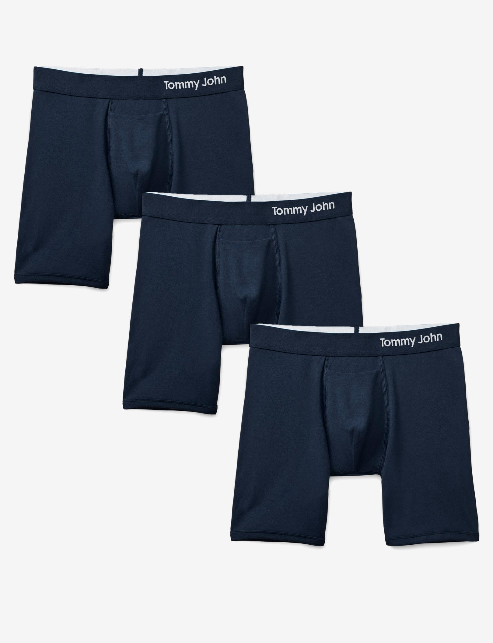 Cool Cotton Mid-Length Boxer Brief 6" (3-Pack)::Navy