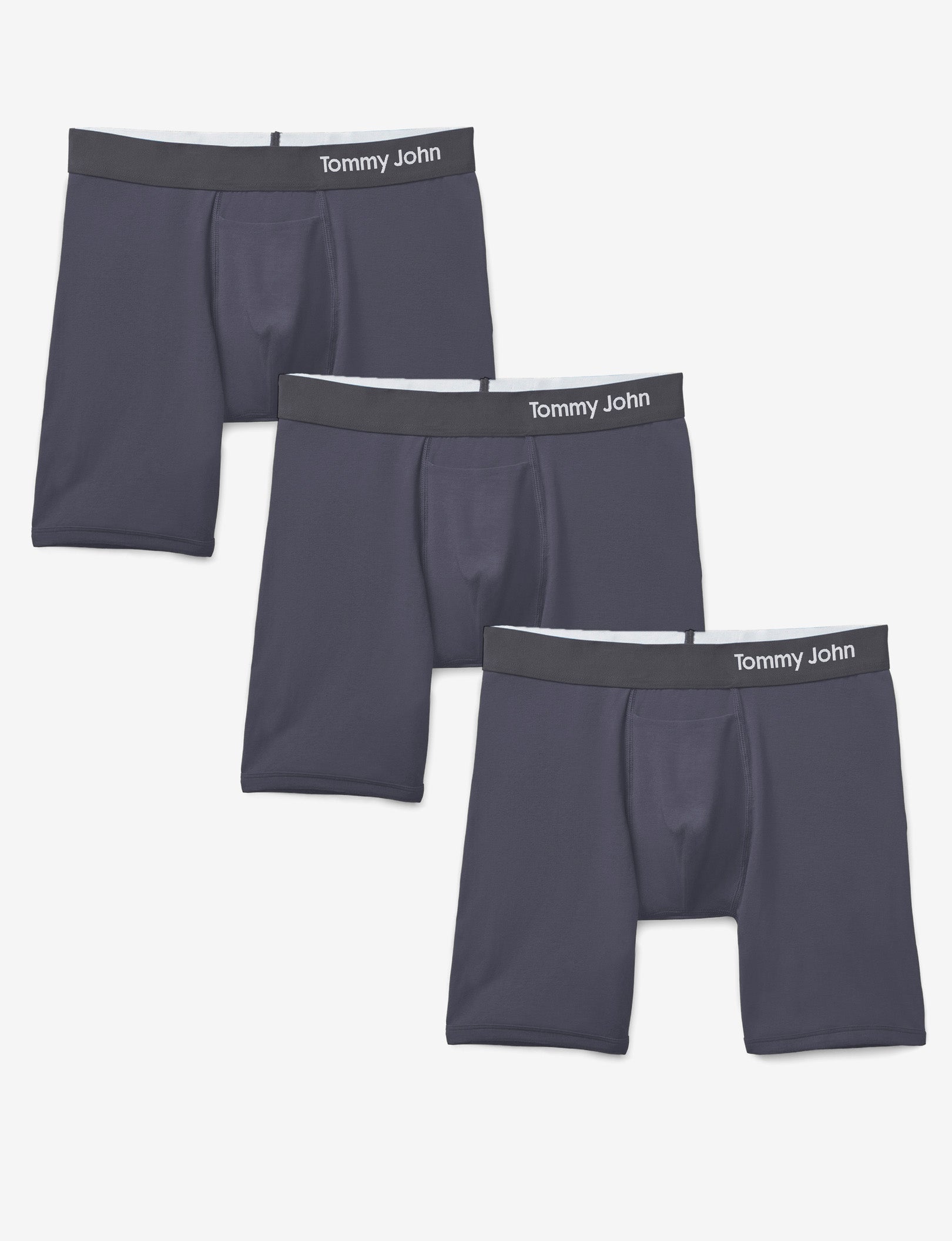 Cool Cotton Mid-Length Boxer Brief 6" (3-Pack)::Iron Grey