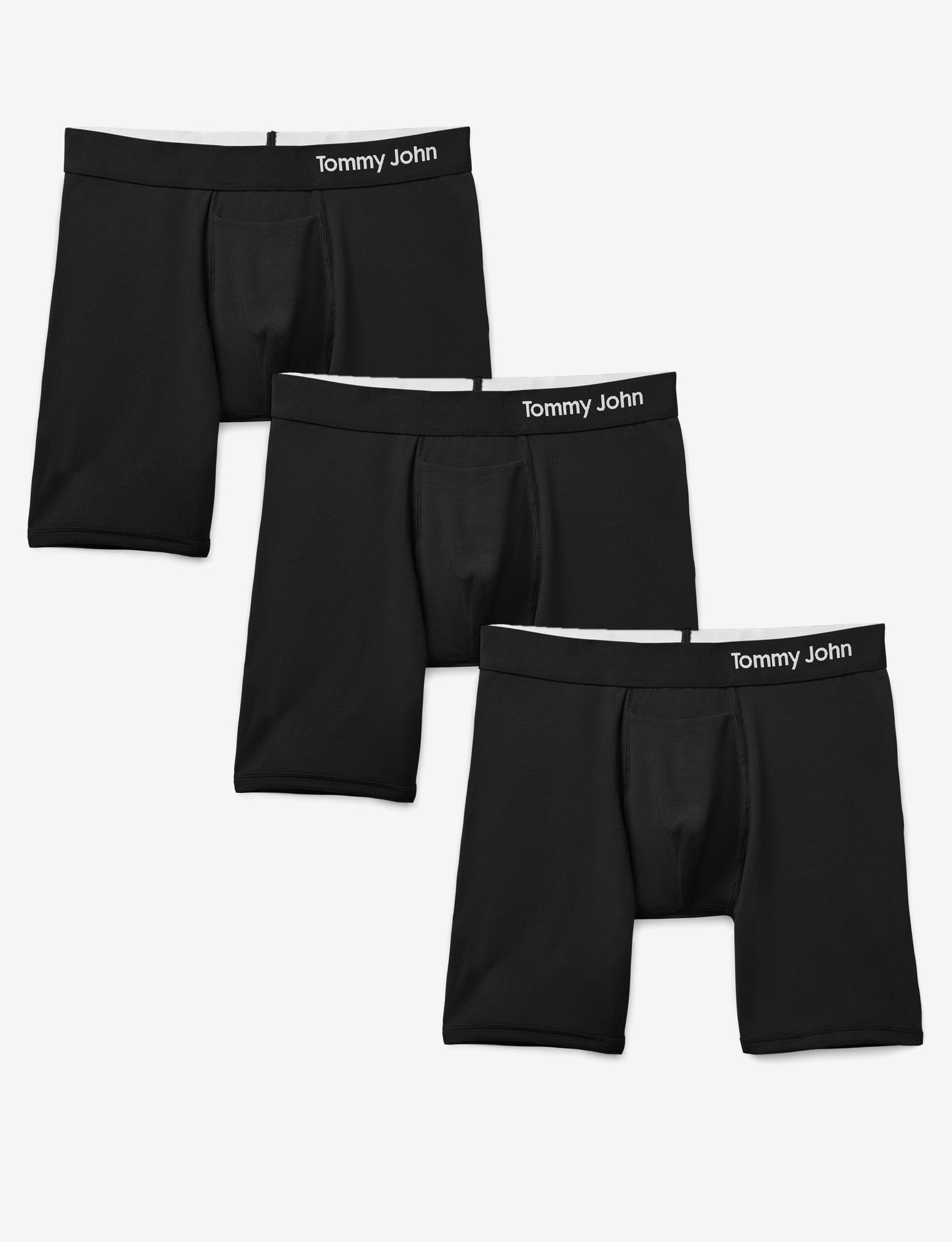 Cool Cotton Mid-Length Boxer Brief 6" (3-Pack)::Black