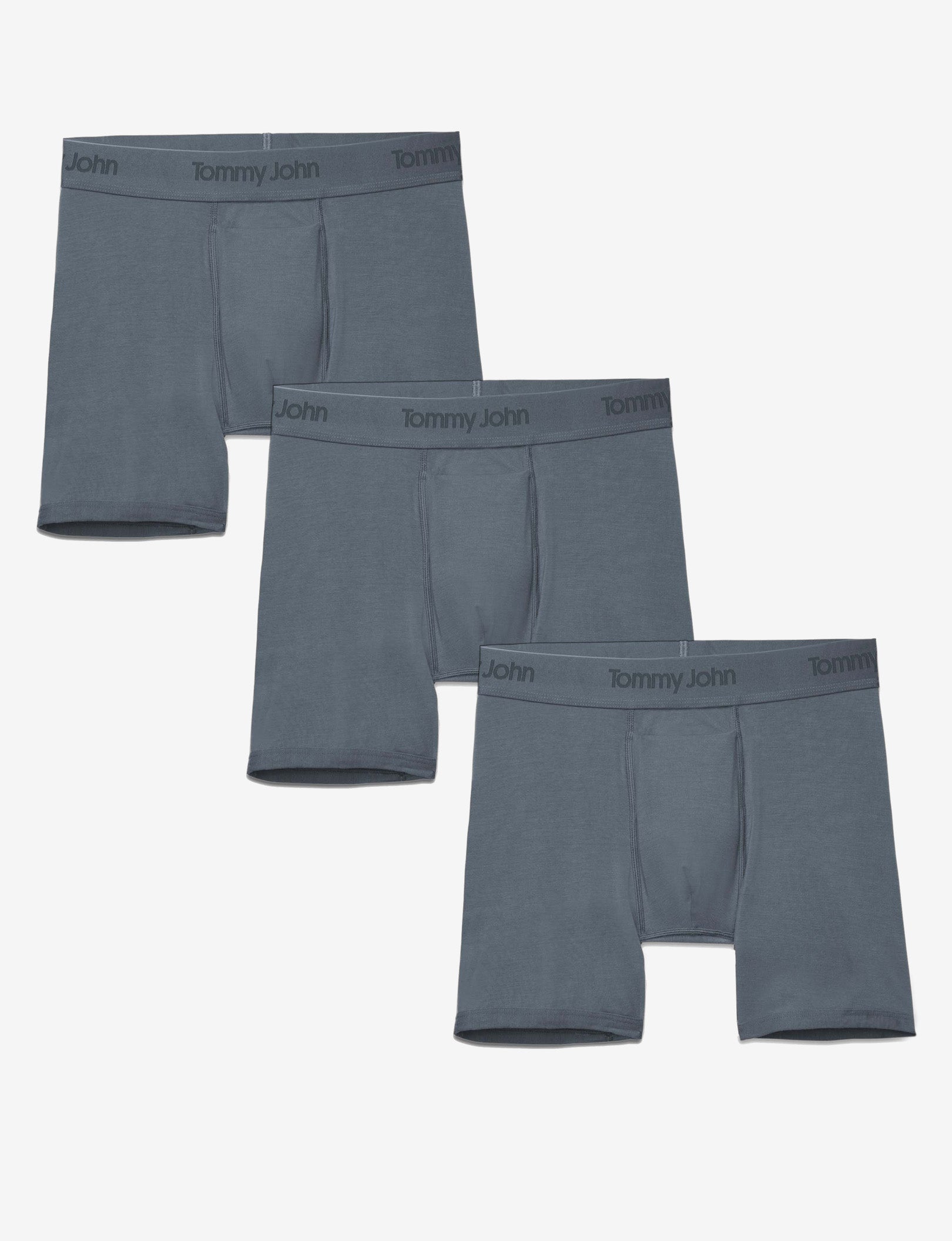 Second Skin Mid-Length Boxer Brief 6" (3-Pack)::Turbulence