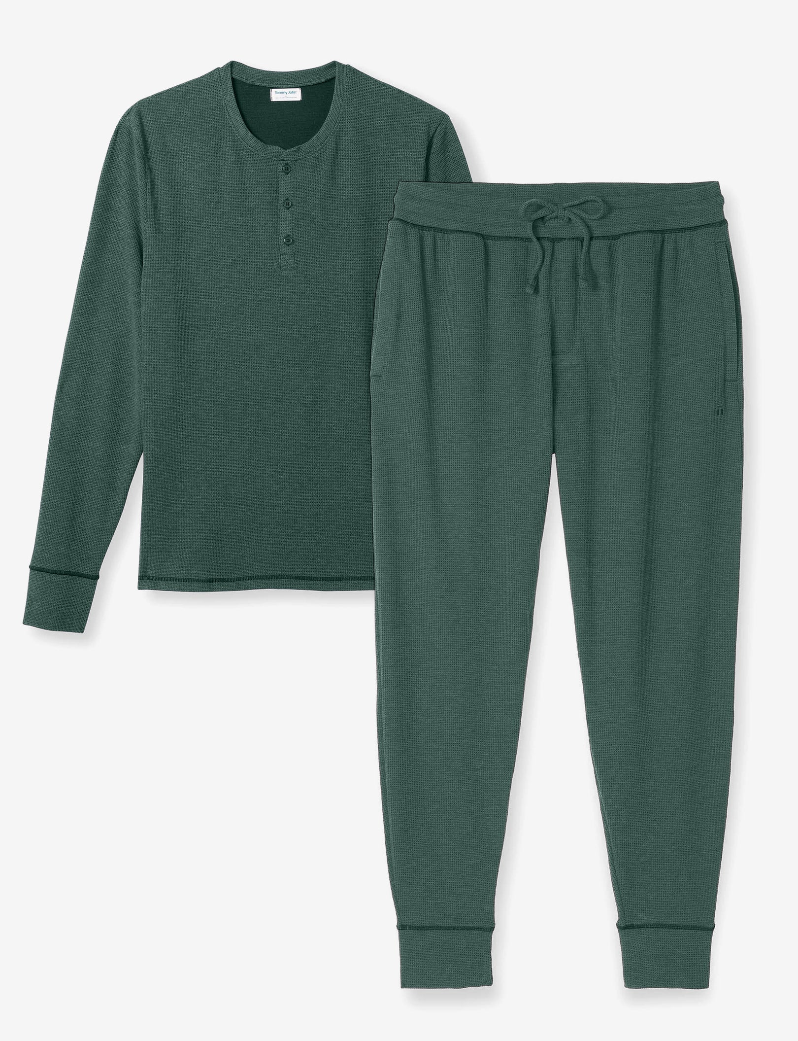 Zen Waffle Henley & Jogger Set