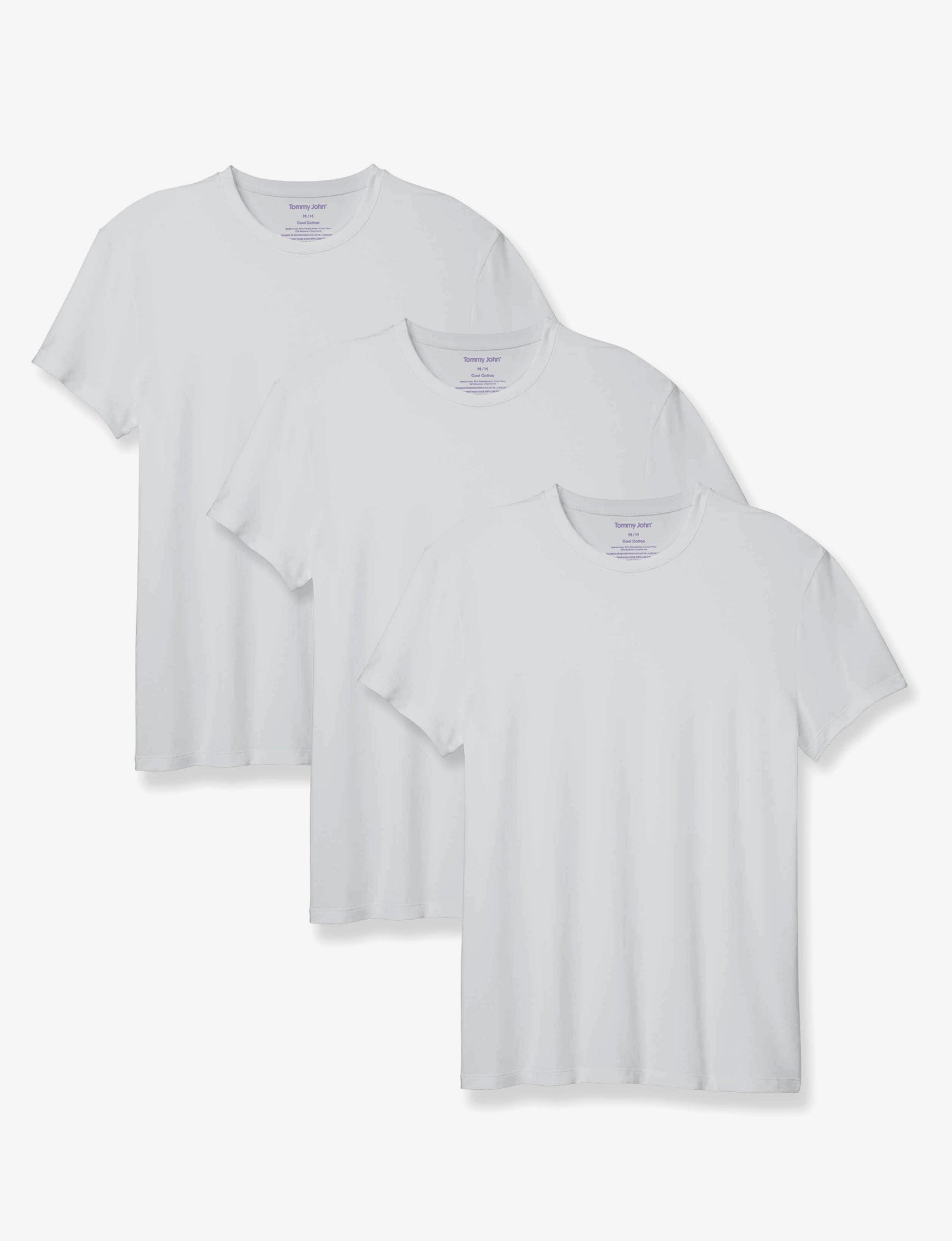 Cool Cotton Crew Neck Modern Fit Undershirt (3-Pack)::Grey