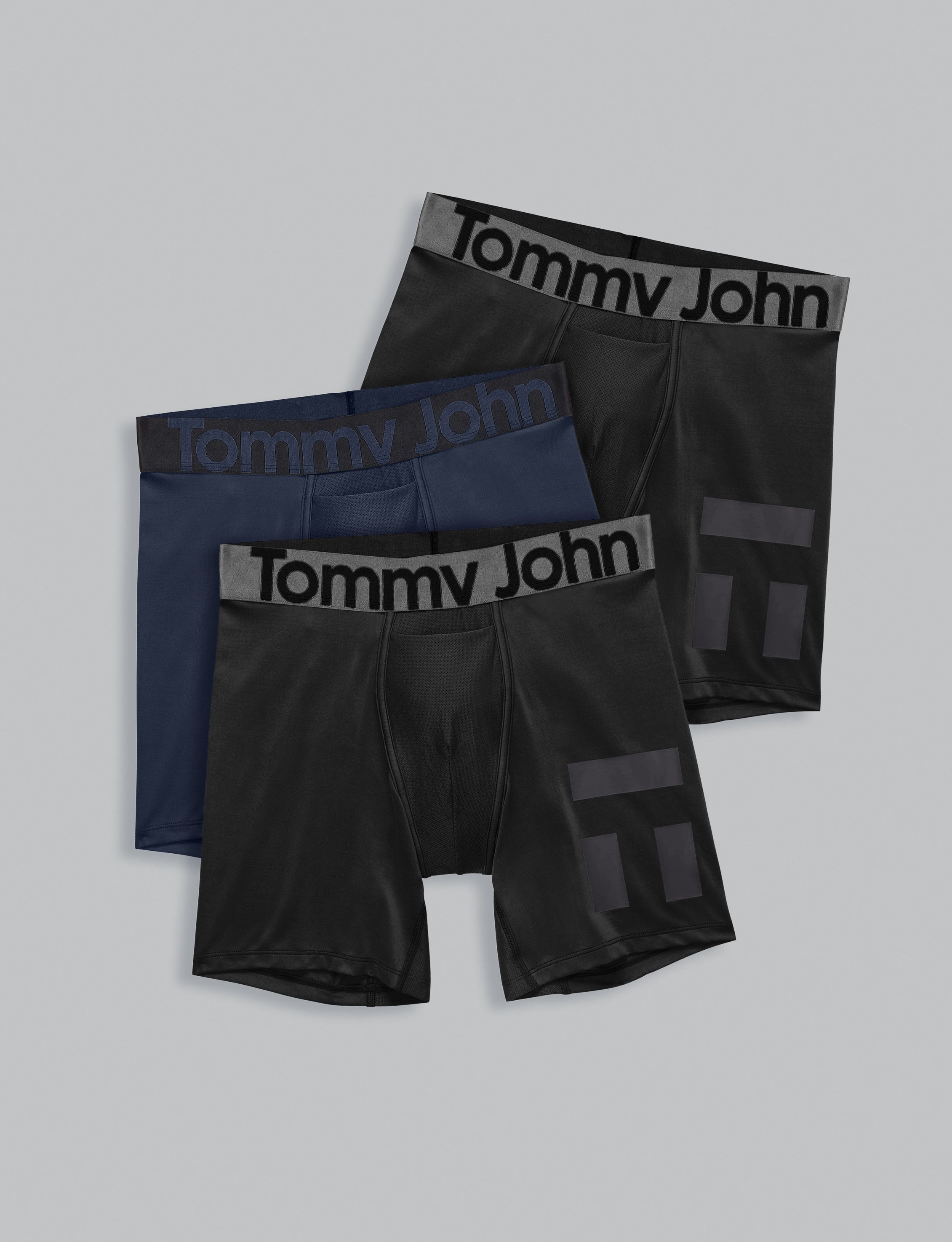 Performance 6" Mid-Length Boxer Brief (3-Pack)::Black/Navy Blazer
