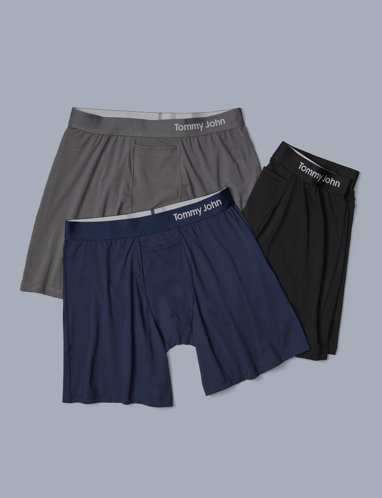 Cool Cotton Relaxed Fit Boxer 6" (3-Pack)::Navy/Iron Grey/Black