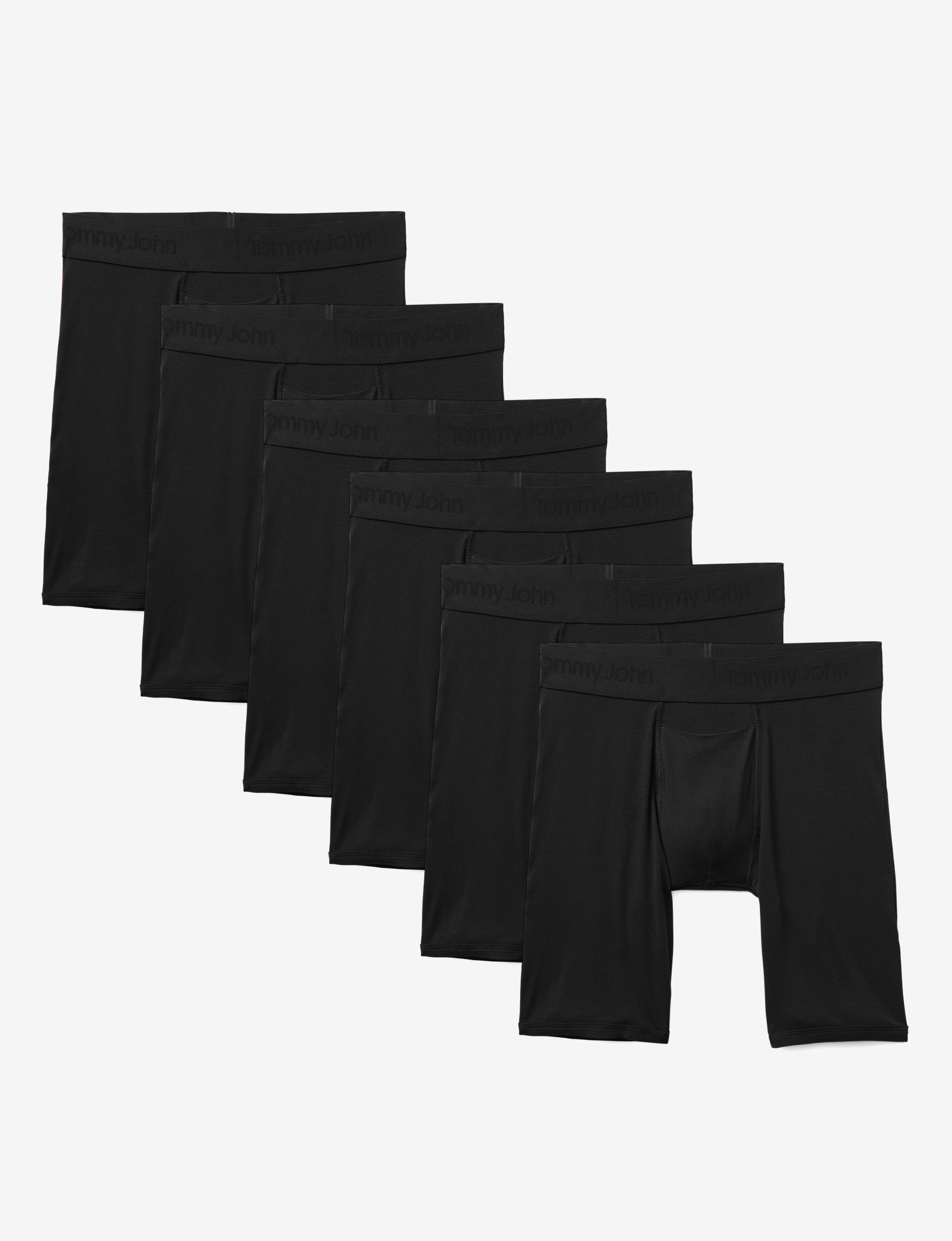 Second Skin Boxer Brief 6 Pack::Black